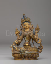 Himalayan Green Tara Altar Statue 