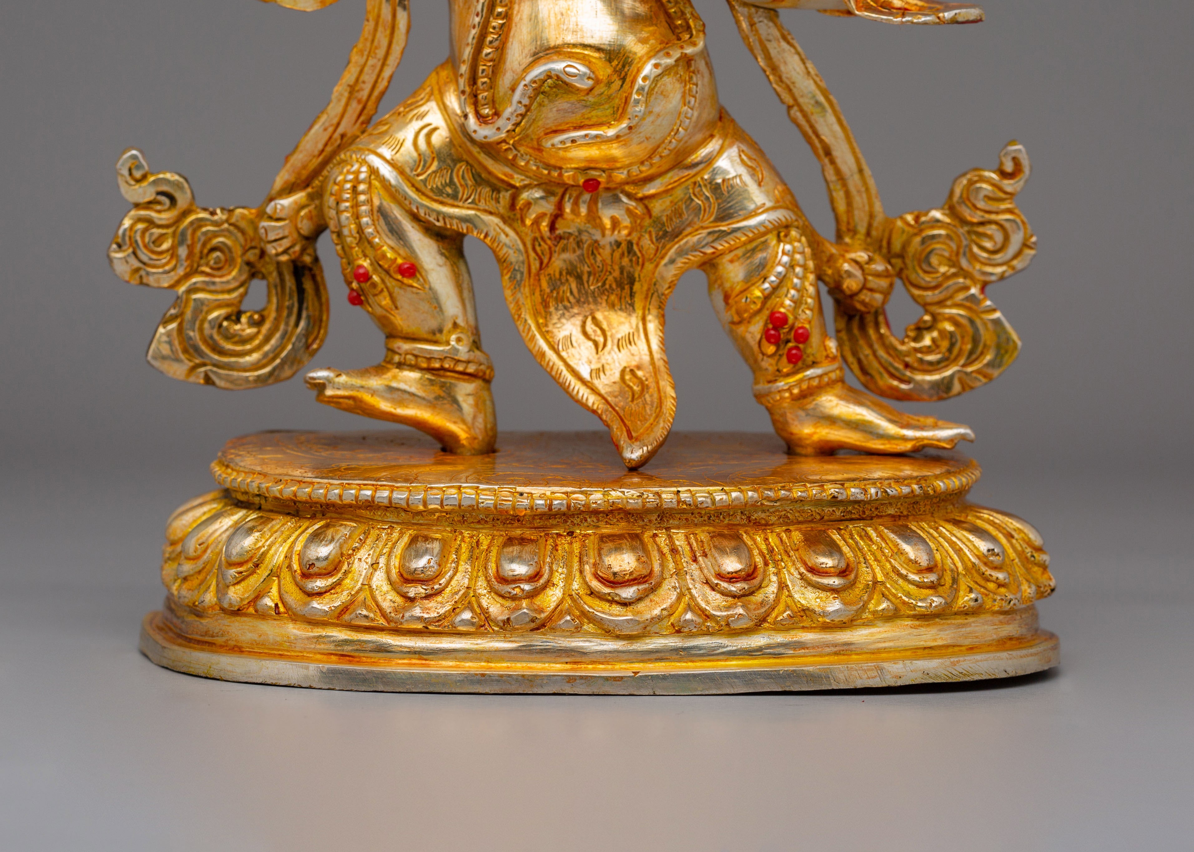 Divine Vajrapani Statue | Electro Gold Plated Protector Deity