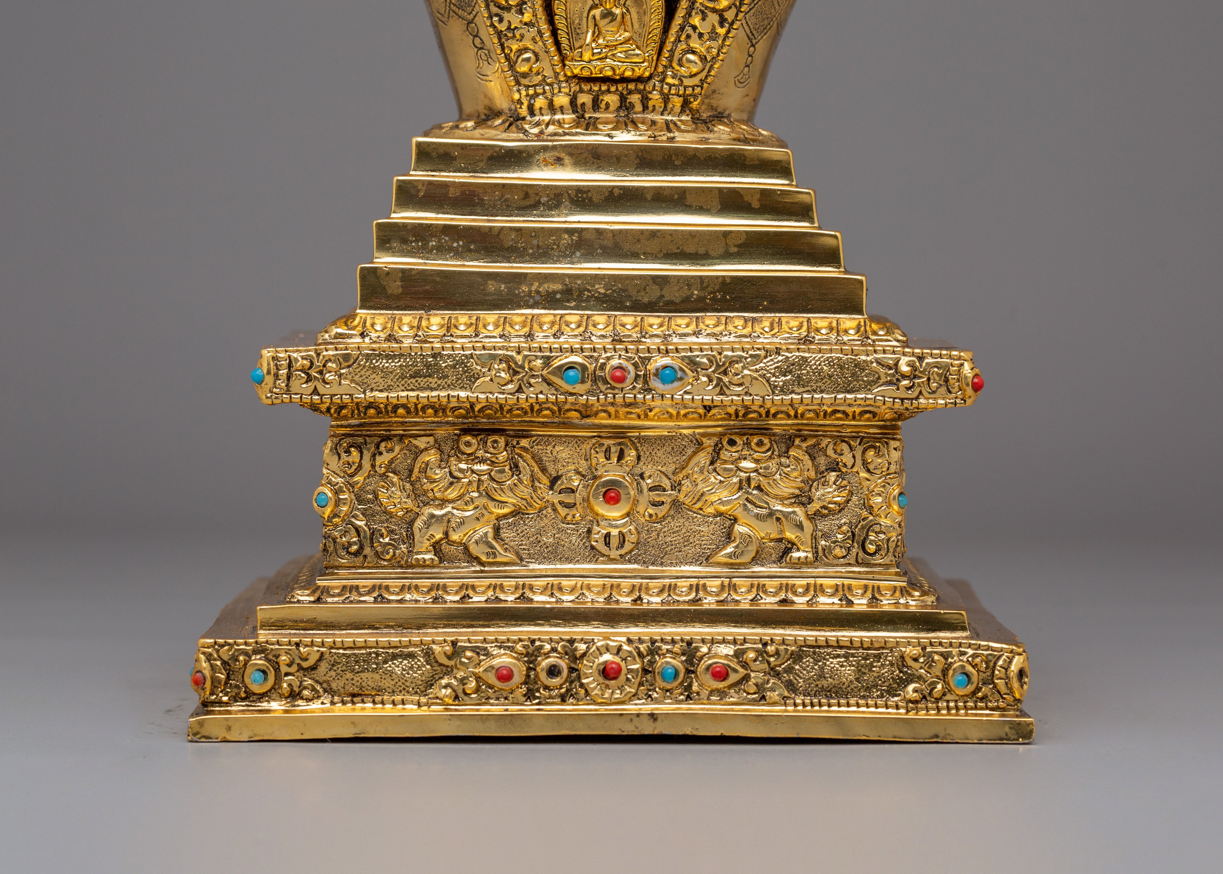 Spiritual Enlightenment Stupa | Handmade Sacred Buddhist Shrine Decor