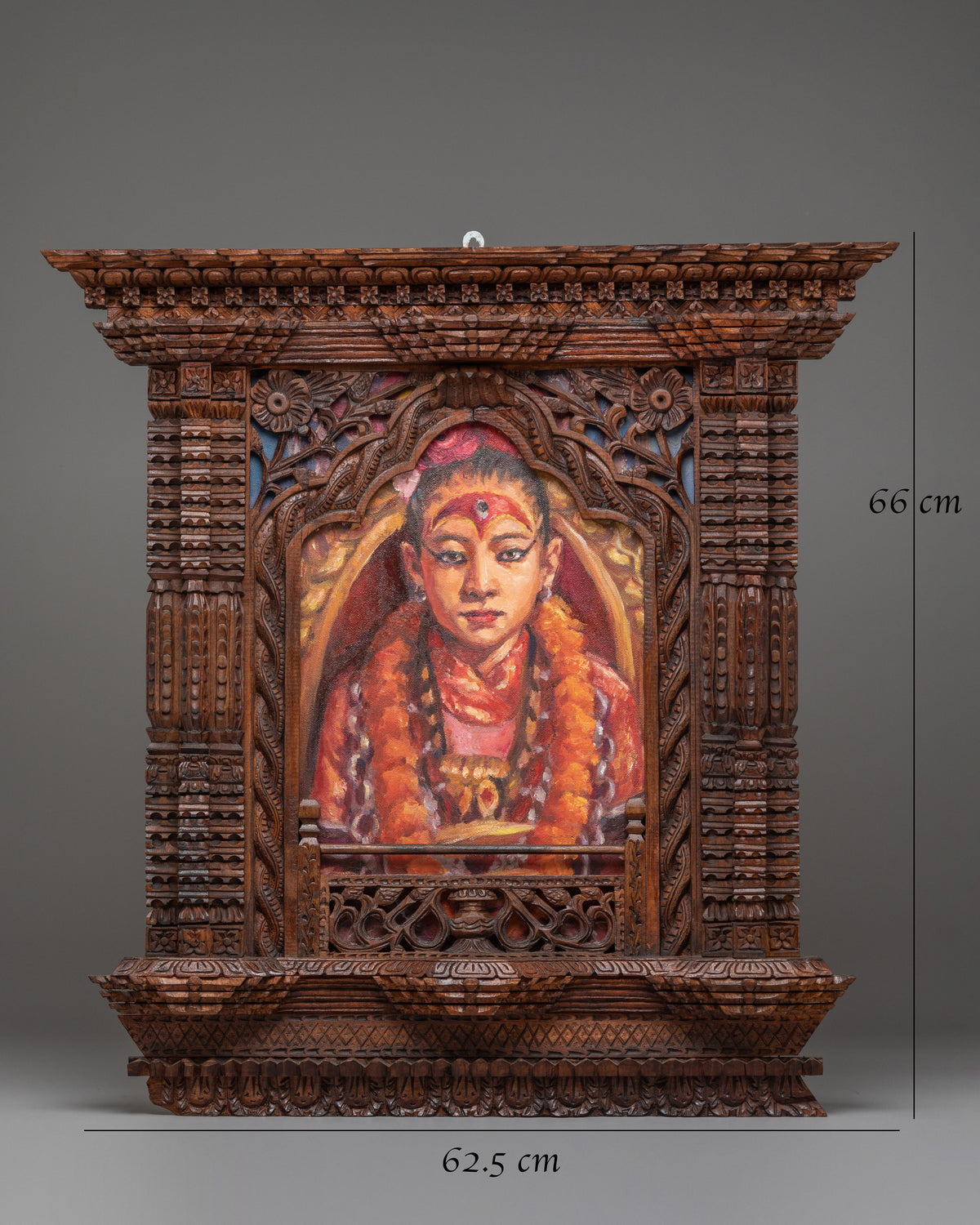 Kumari Photo Frame Wall Hanging | Hand-Painted Nepalese Sacred Artwork