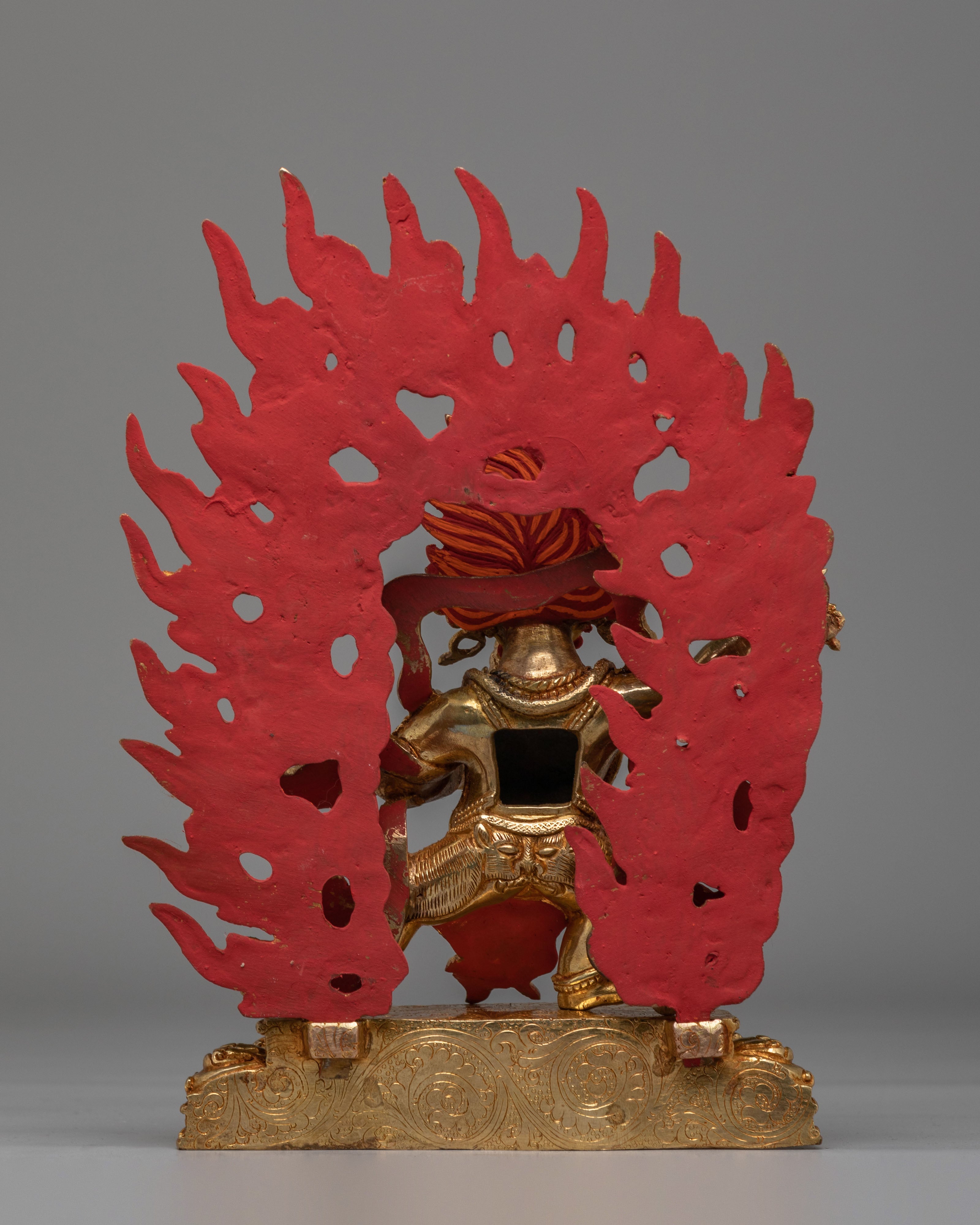 Traditional Vajrapani Sacred Sculpture | 24K Gold Plated Copper Buddhist Statue