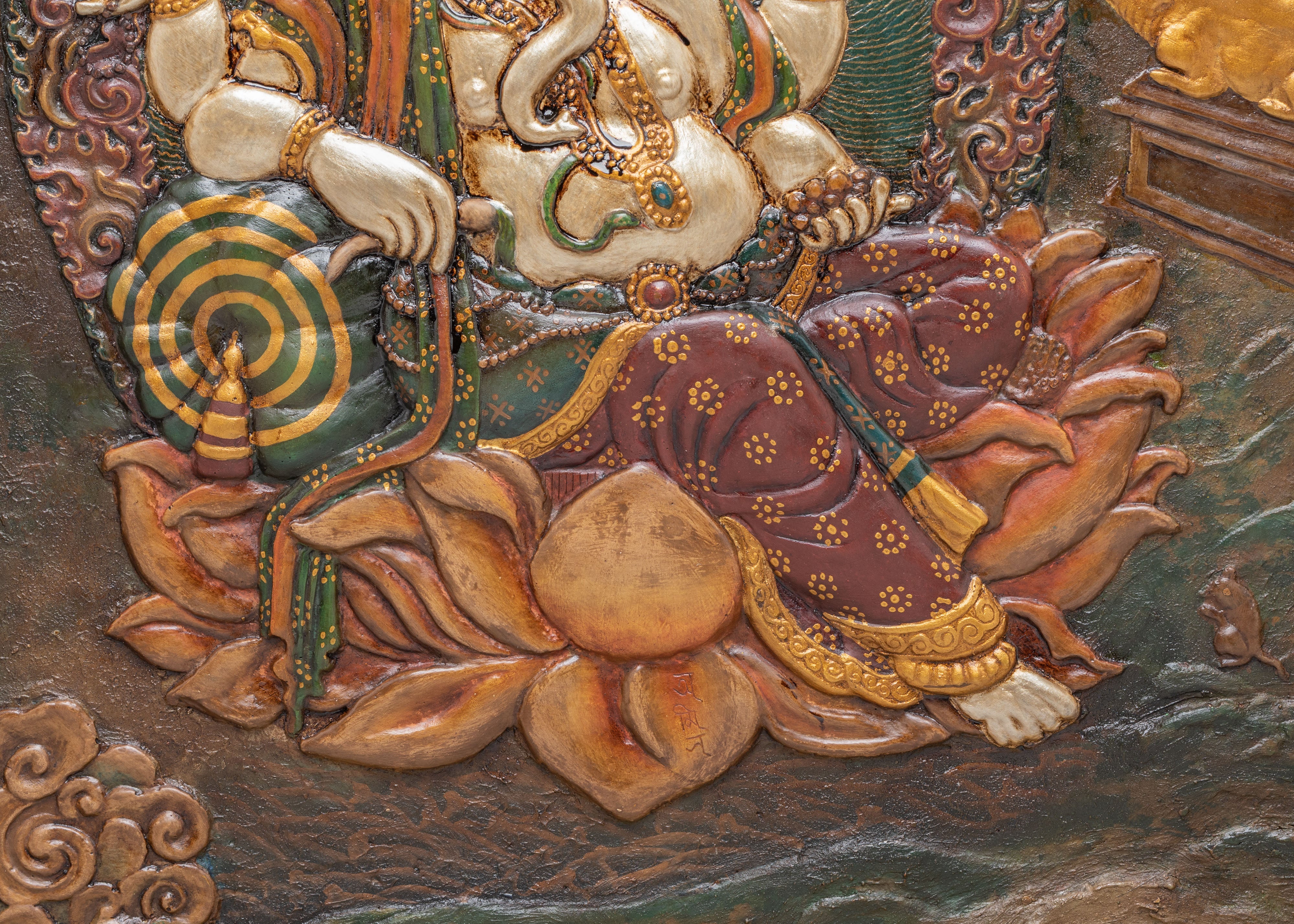 Sacred Ganesha Wall Hanging | Handcrafted Wooden Artwork
