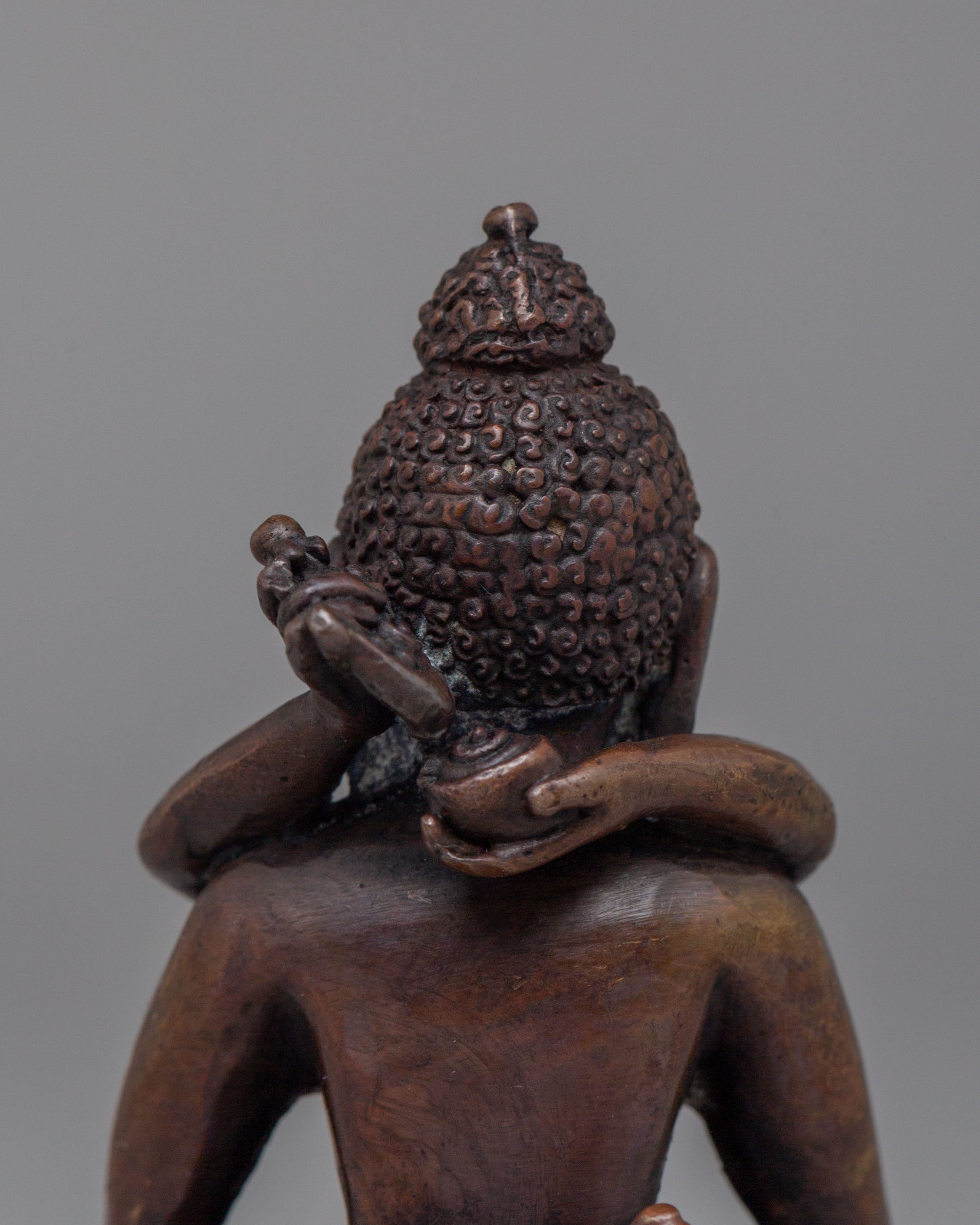 Samantabhadra With Consort Altar Sculpture | Oxidized Copper Body Statue