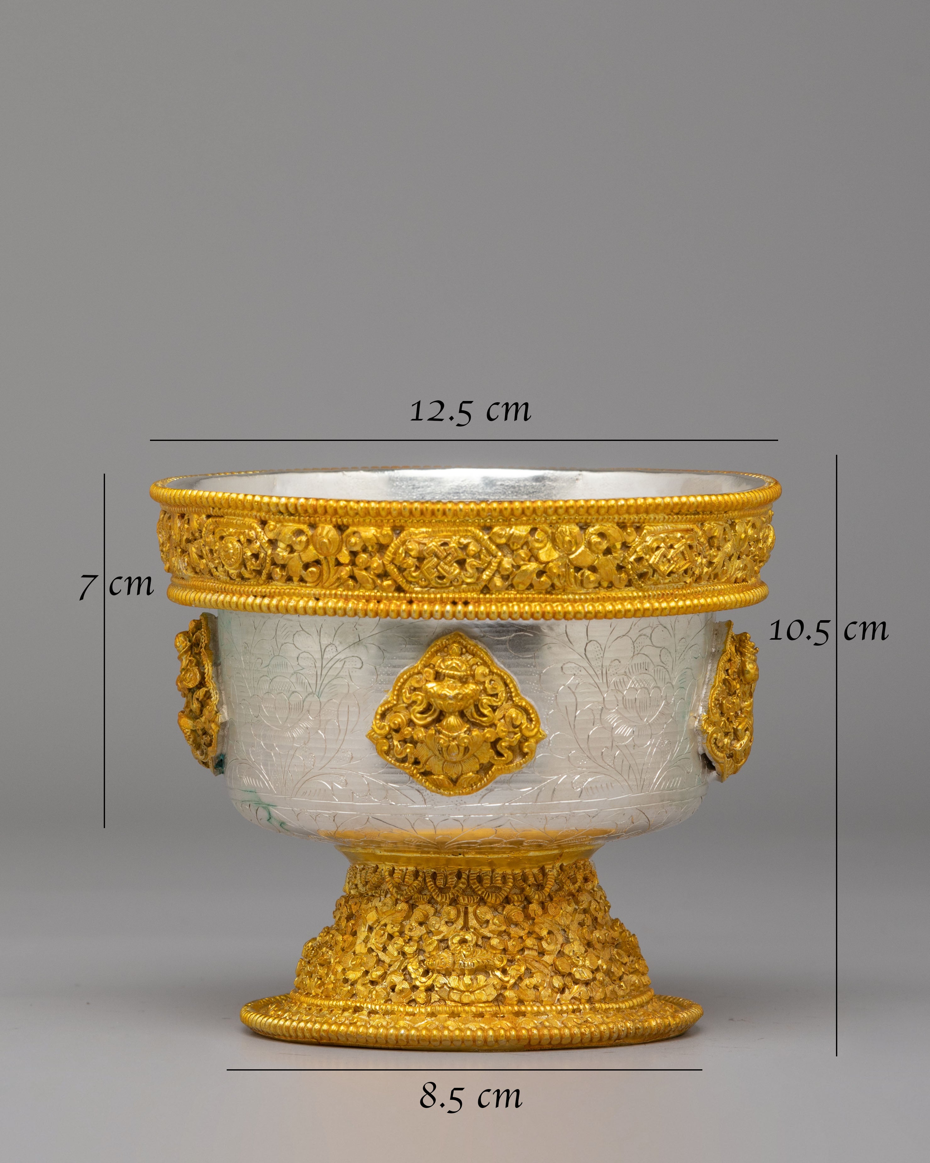 Traditional Water Offering Bowl Set | Spiritual Decor for Altar