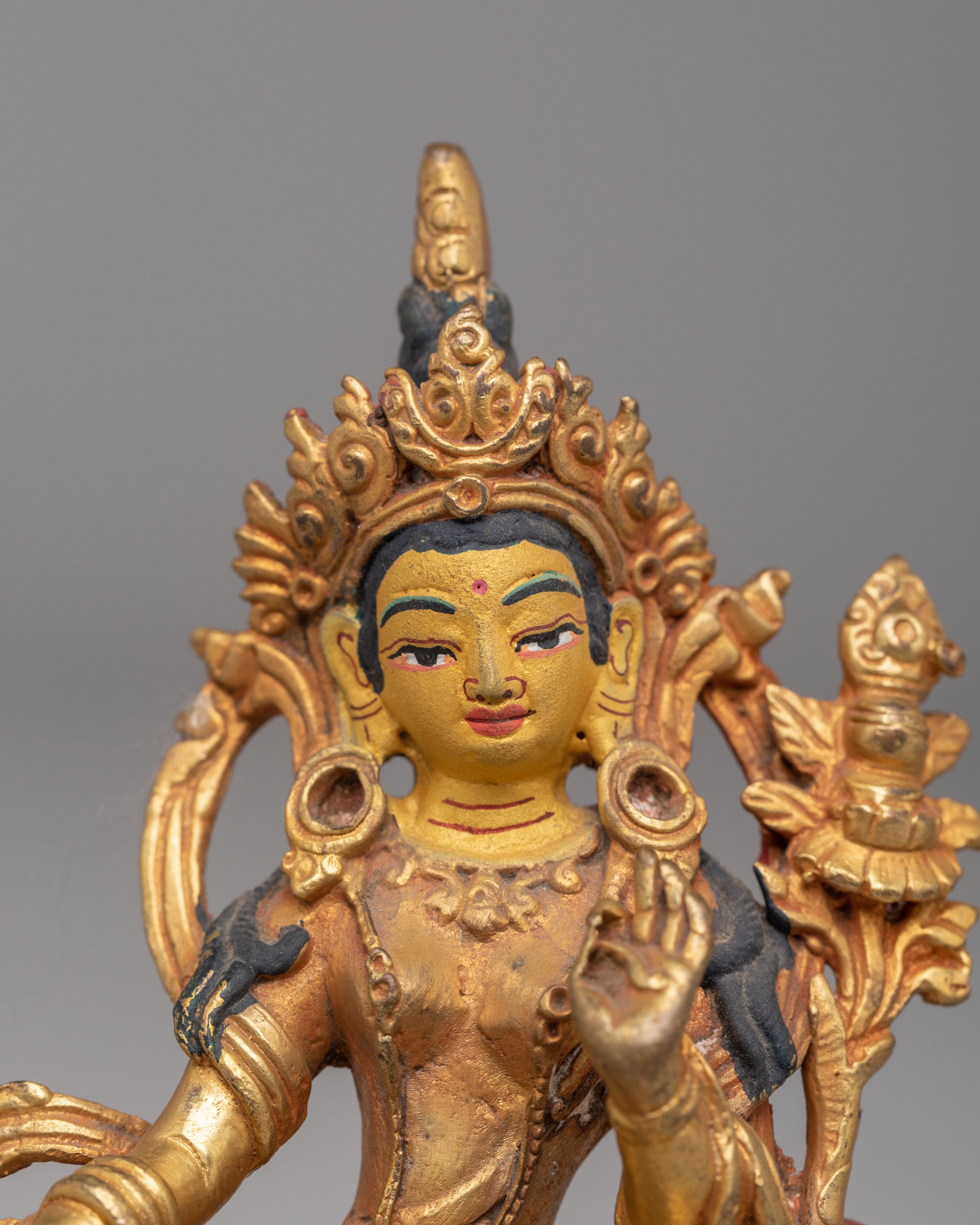 Scared Green Tara Deity Statue | Buddhist Bodhisattva of Compassion