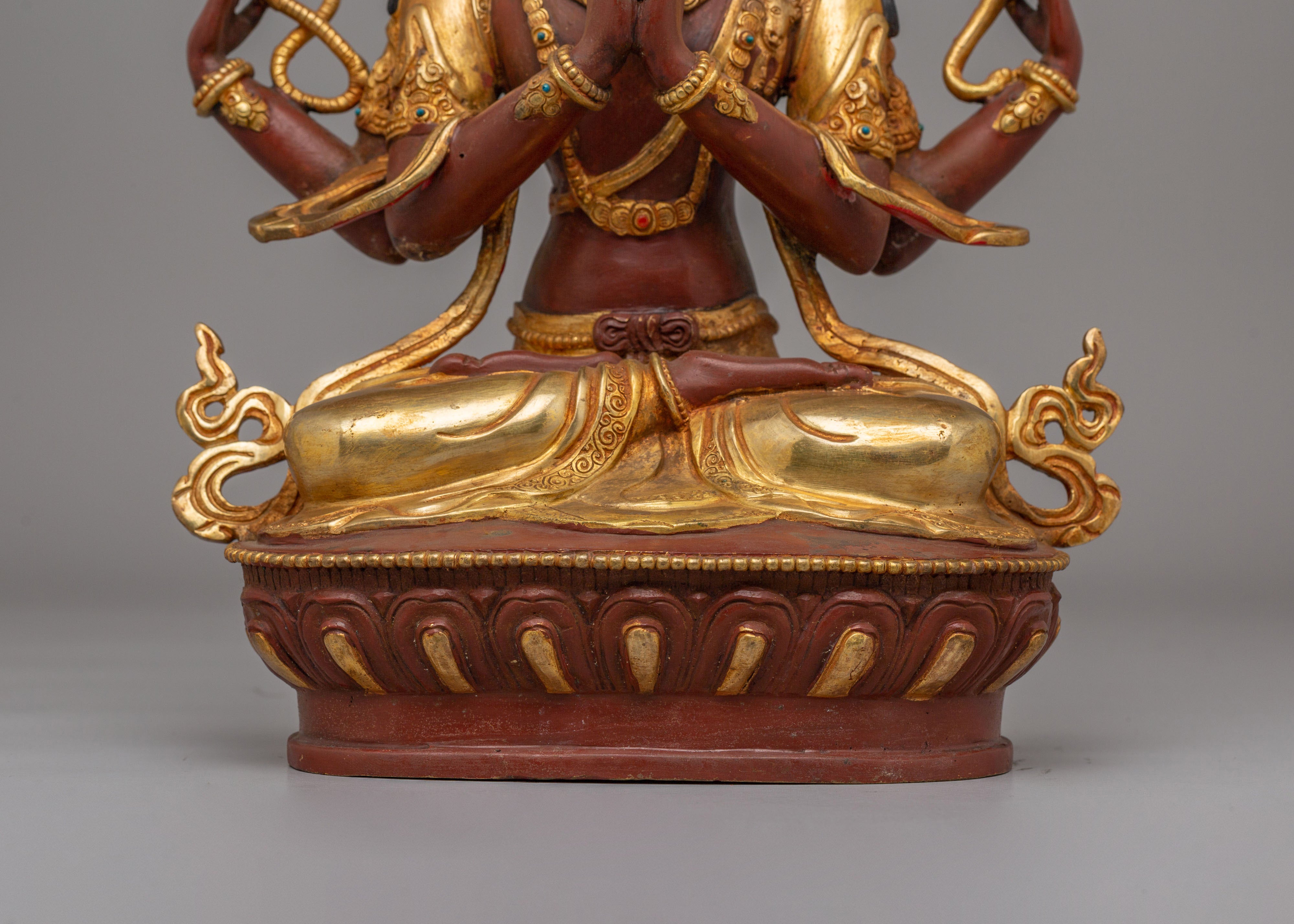 Himalayan Chenrezig Bodhisattva Statue | Statue for Spiritual Decor