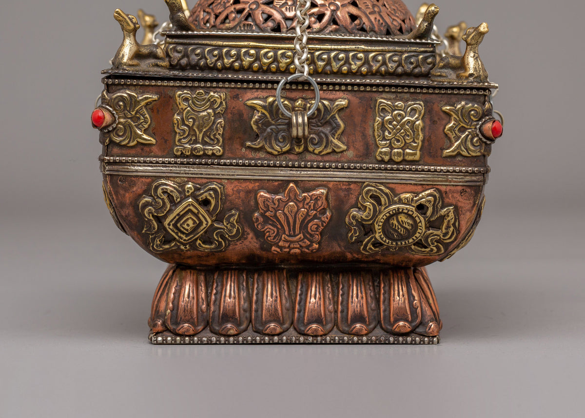 Buddhist Incense Burner For Ritual Offerings | Sacred Tibetan Altar