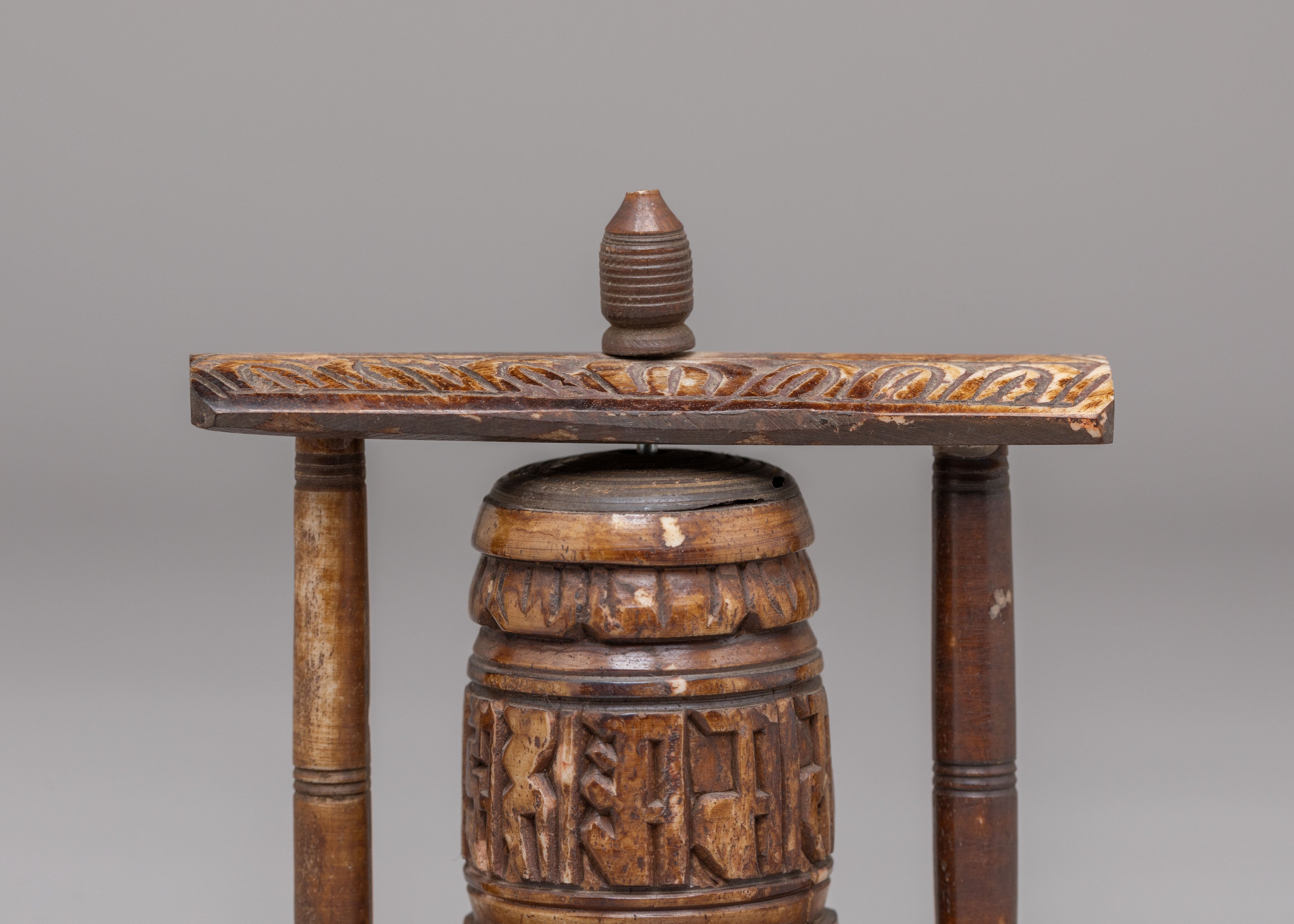 Buddhist Shrine Prayer Wheel | Tibetan Mantra Spinner
