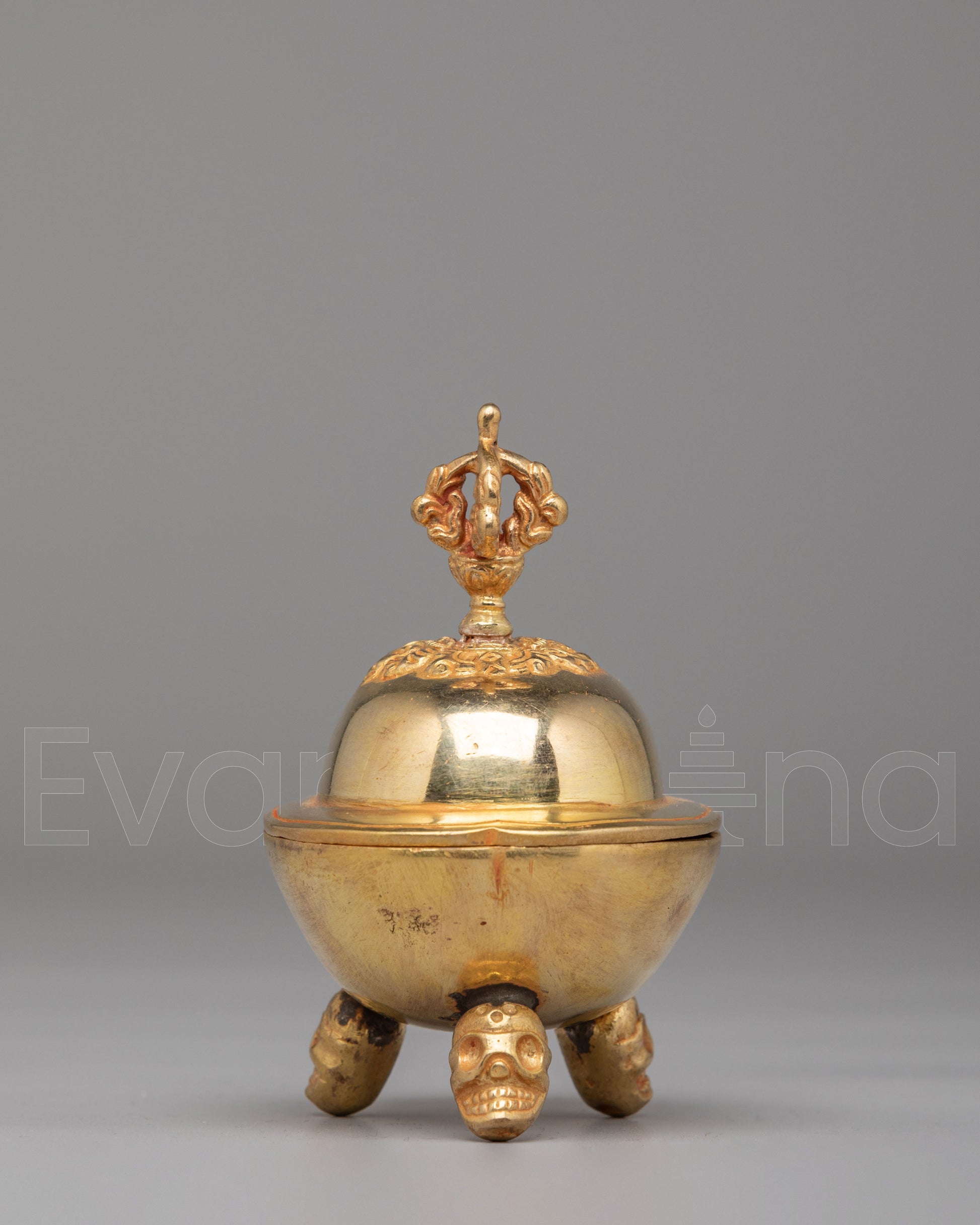 Tibetan Skull Kapala Offering Bowl