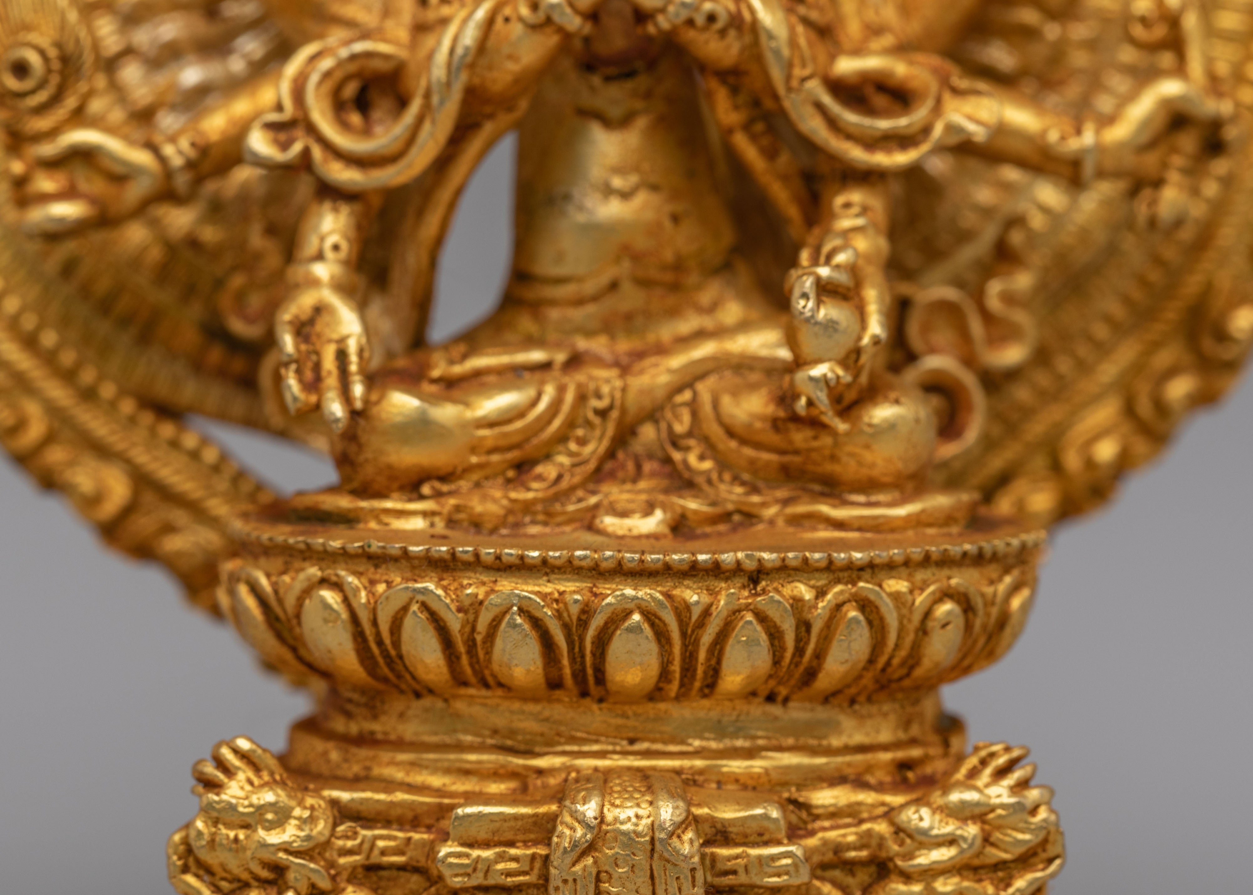 Sacred Thousand-Armed Chenrezig Statue | Gold-Plated Buddhist Art