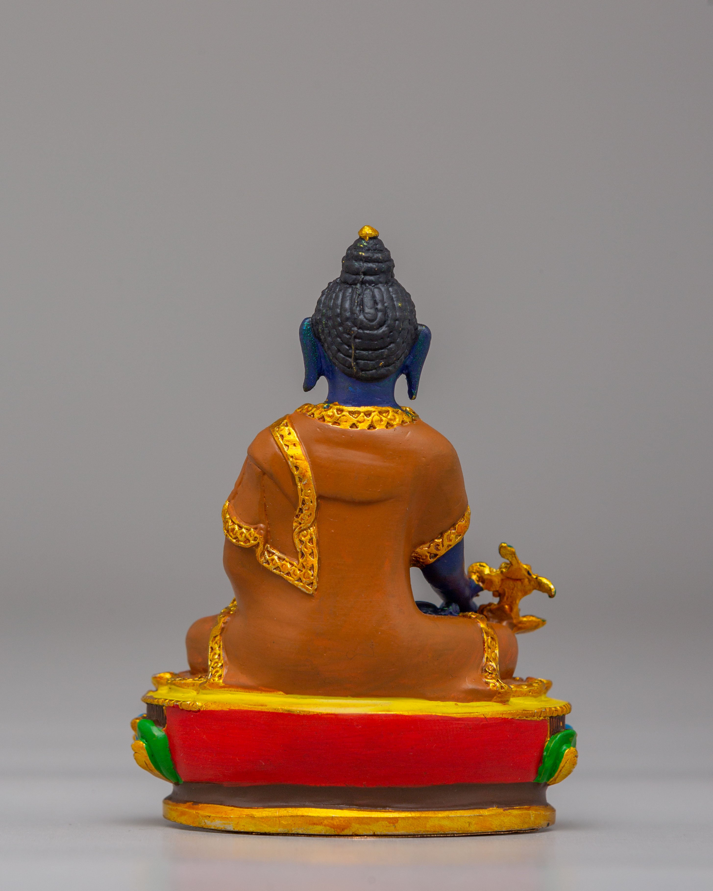 Handmade Medicine Buddha Statue | Gold and Copper Buddhist Decor