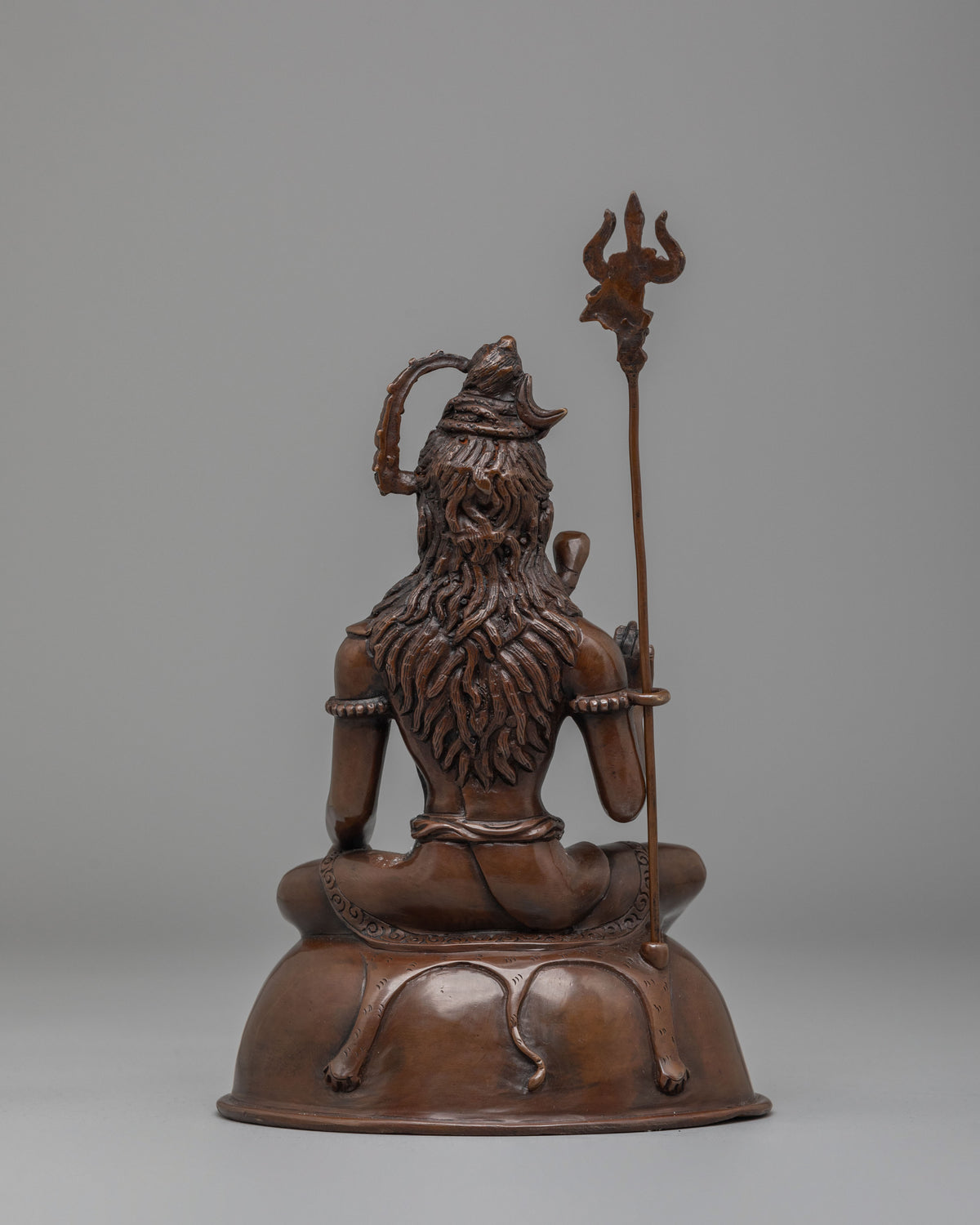 Spiritual Hindu Deity Shiva Statue | Oxidized Copper Body with Intricate Details