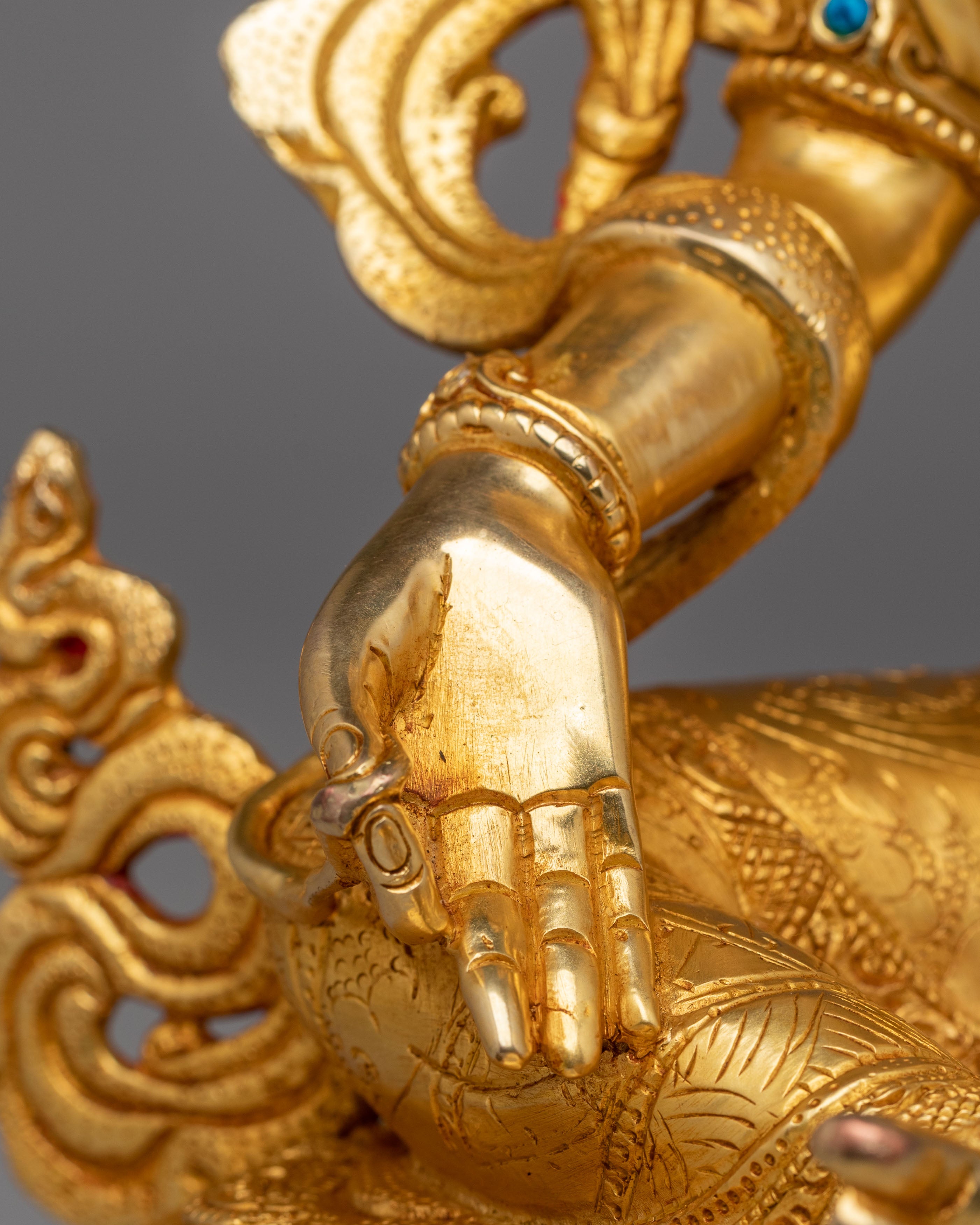 Traditional Green Tara Altar Statue | Tibetan Green Tara Statue