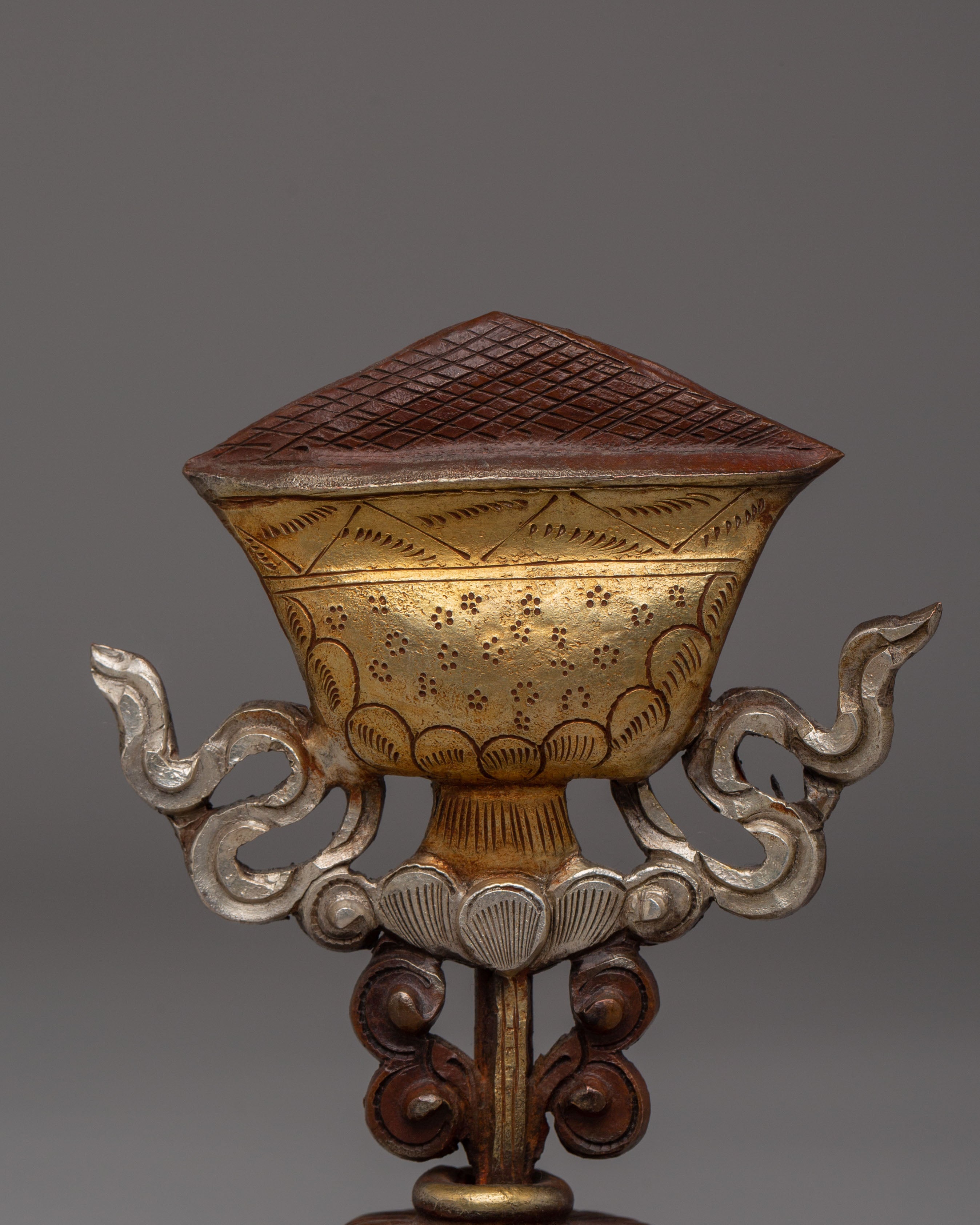 Oxidized Copper Raja Rani Set | Elegant Copper and Gold-Plated Figurines