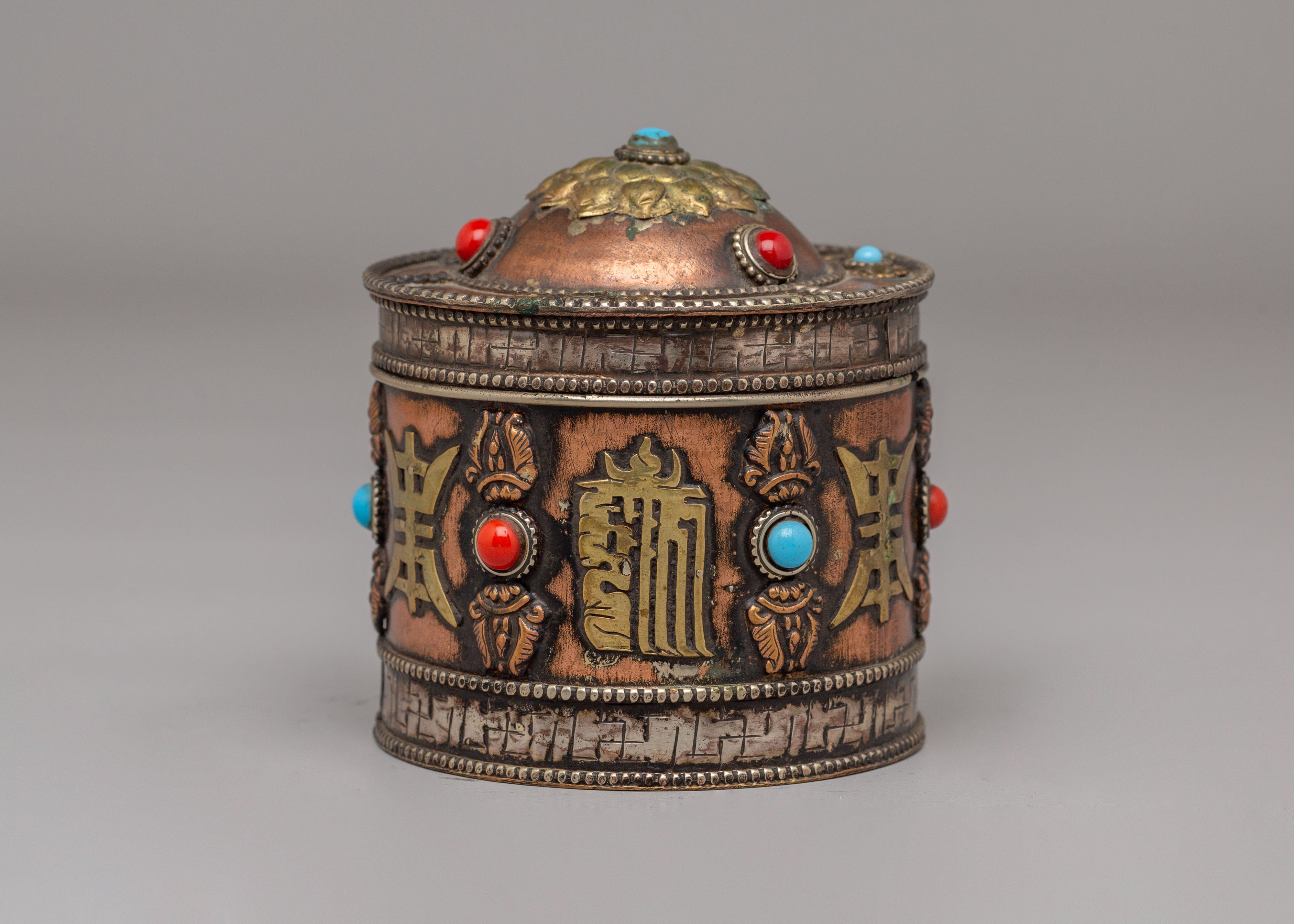 Mantra Engraved Ritual Box | A Sacred Container for Spiritual Offerings