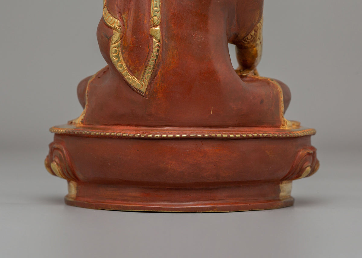 Sacred Shakyamuni Buddha Statue | 24K Gold Plated Buddhist Altar Decor