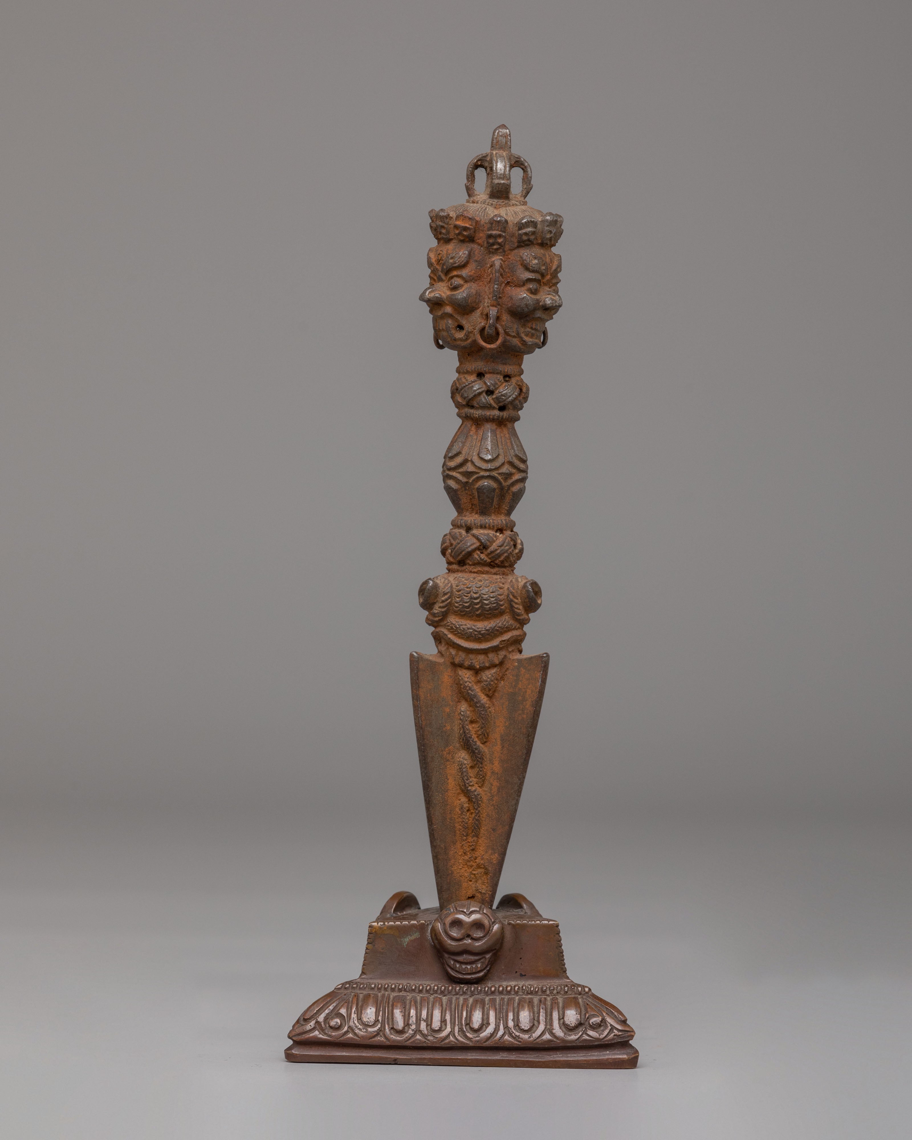 Ceremonial Phurba Ritual Dagger | Sacred Tibetan Knife for Tantric Ceremonies