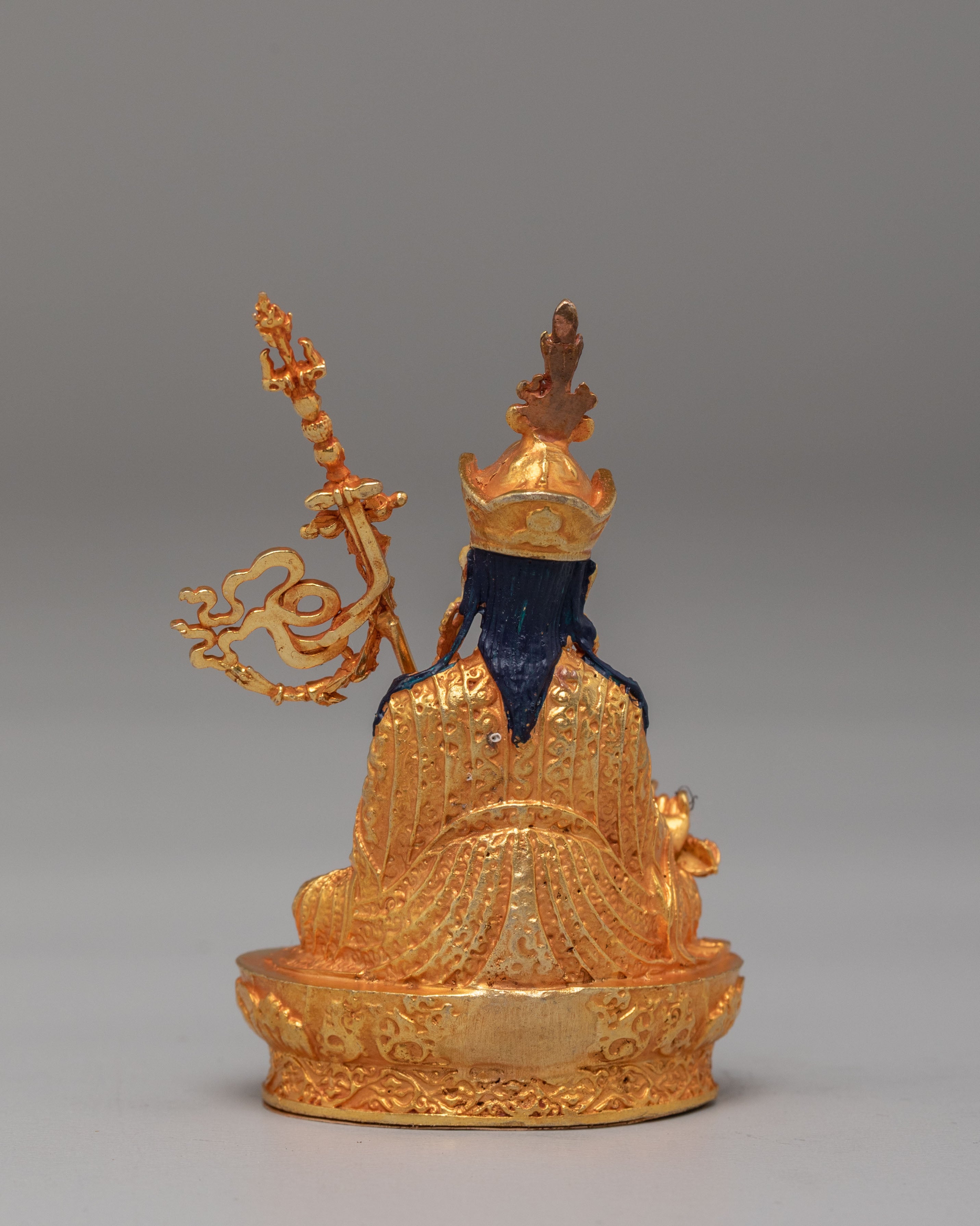Tibetan Lotus Born Guru Rinpoche Sculpture | Handmade Artwork
