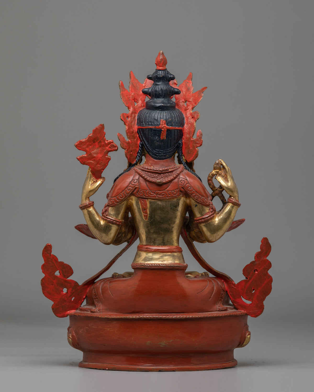 Chenrezig Avalokiteshvara Sculpture | Handcrafted Tibetan Buddha Statue