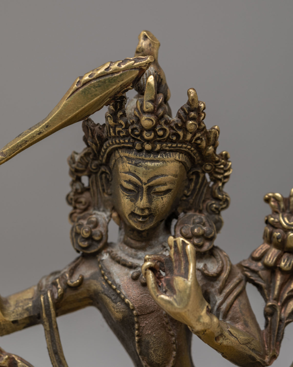 Manjushri Spiritual Deity Statue | Handcrafted Altar Sculpture