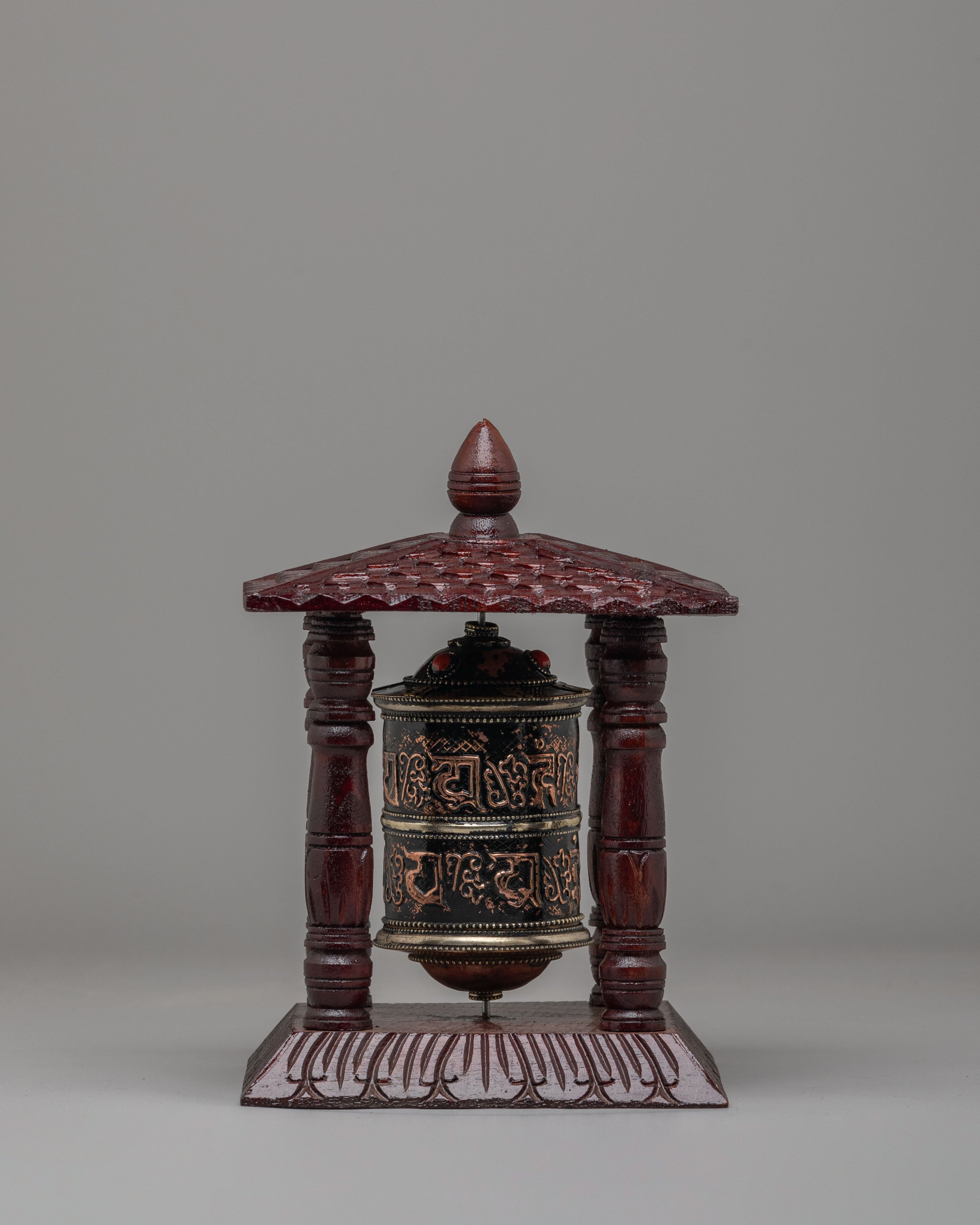 Buddhist Mani Wheel | Mantra Symbol for Wisdom, Compassion, and Spiritual Practice