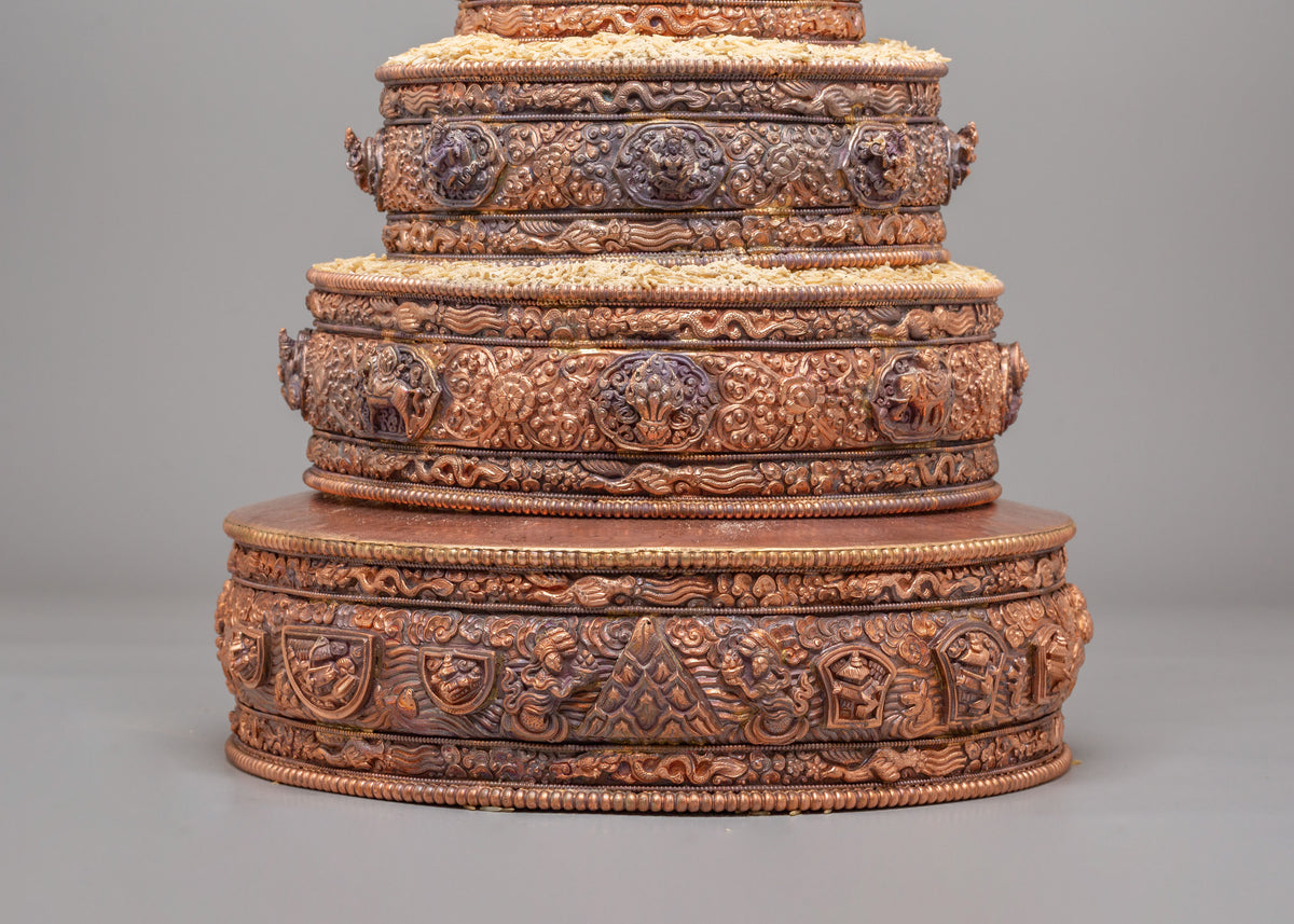 Handcrafted Mandala Offering Set | Tibetan Buddhist Ritual Altar Object
