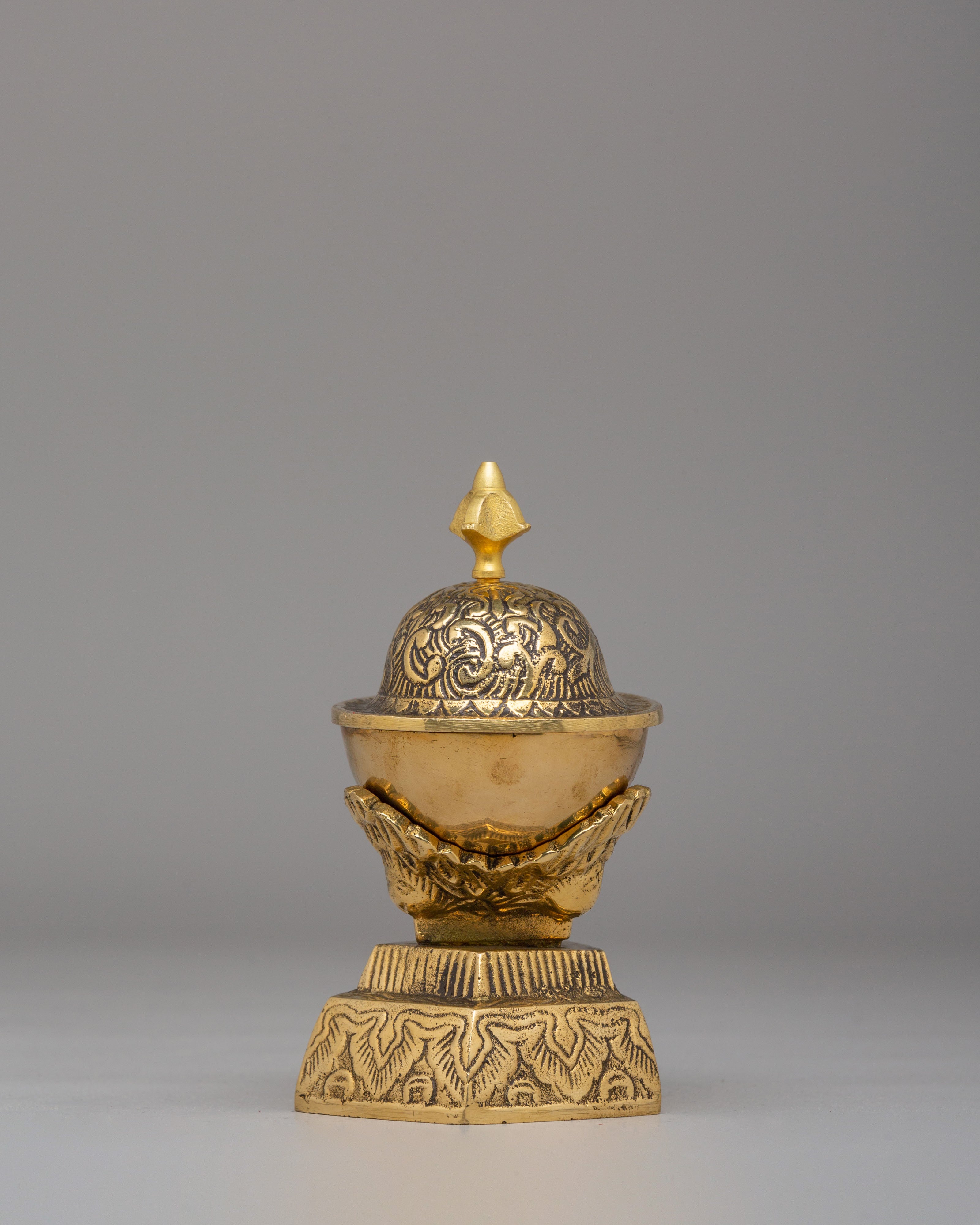 Handcrafted Kapala Set for Buddhist Rituals | Tibetan Brass Skull Cups