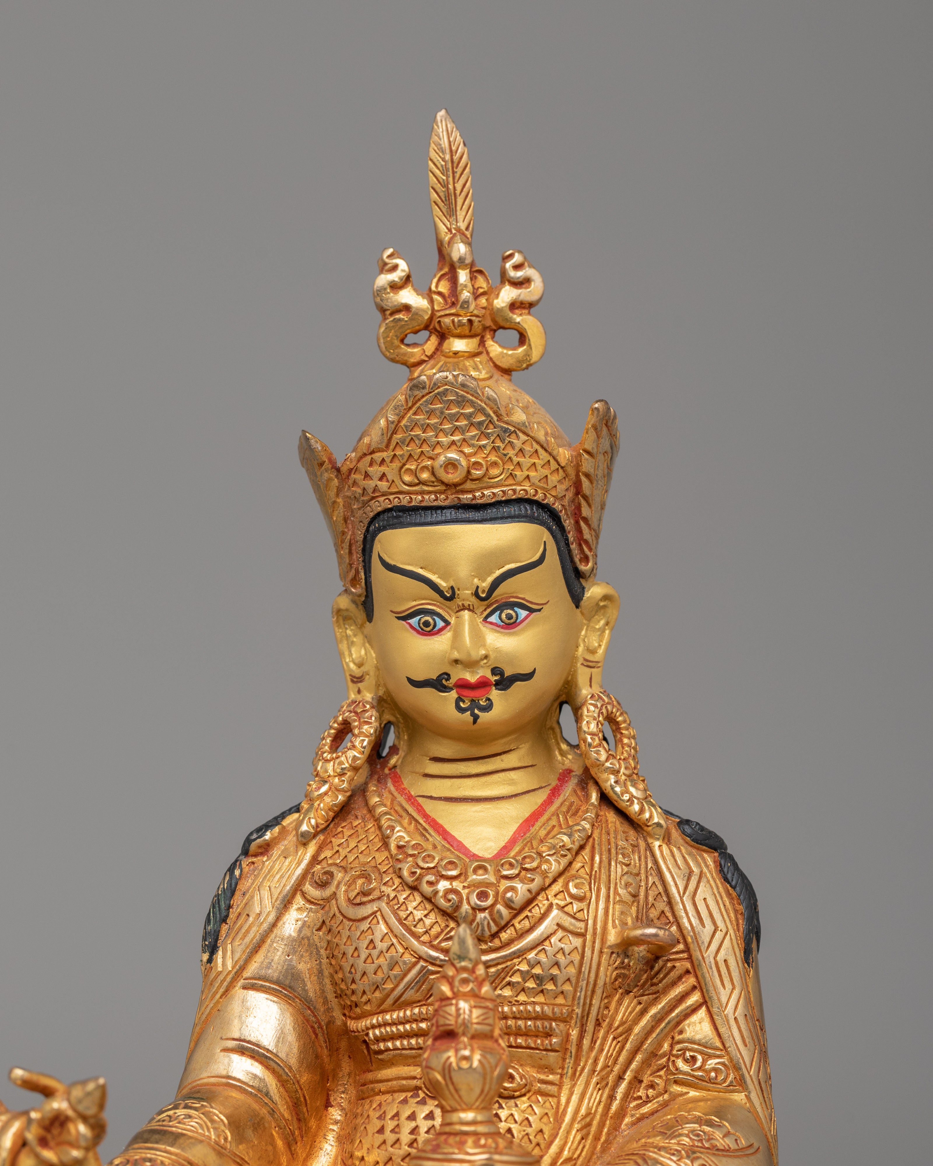 Sacred Altar Guru Rinpoche Statue | Tibetan Copper Statue