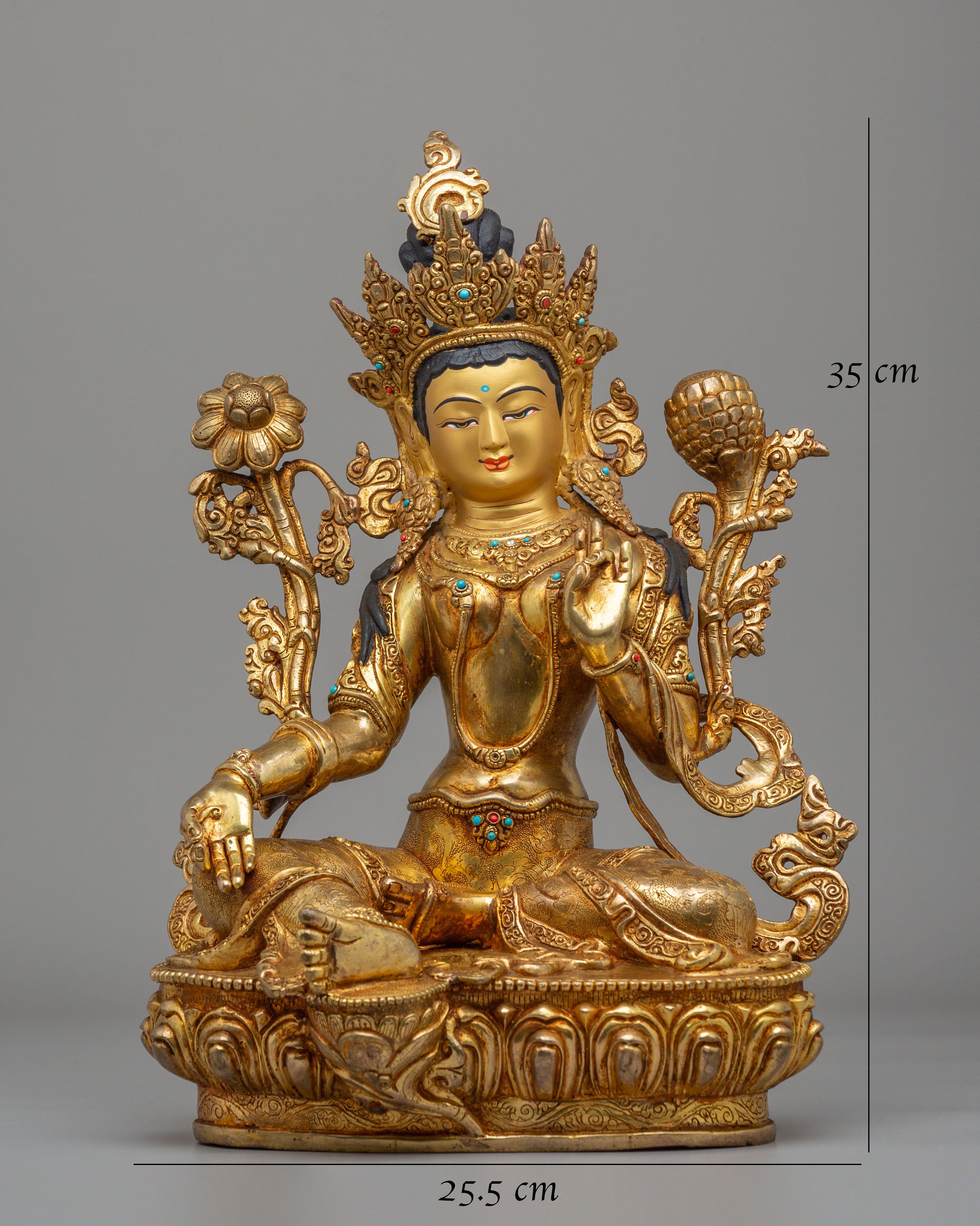 Goddess Green Tara Deity Statue | Spiritual Home Decor