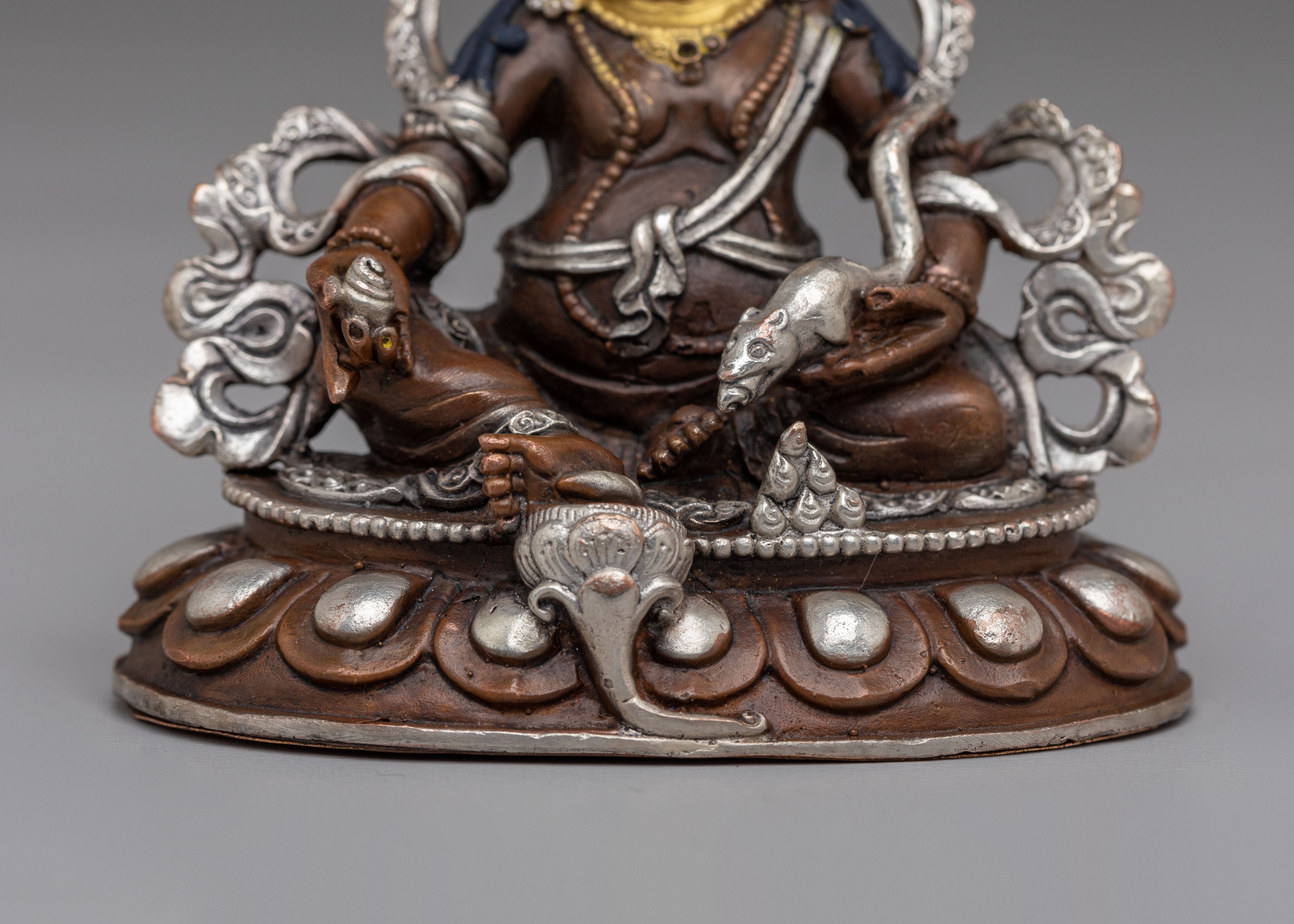 Spiritual Dzambhala Wealth Deity Statue | Buddhist Figurine