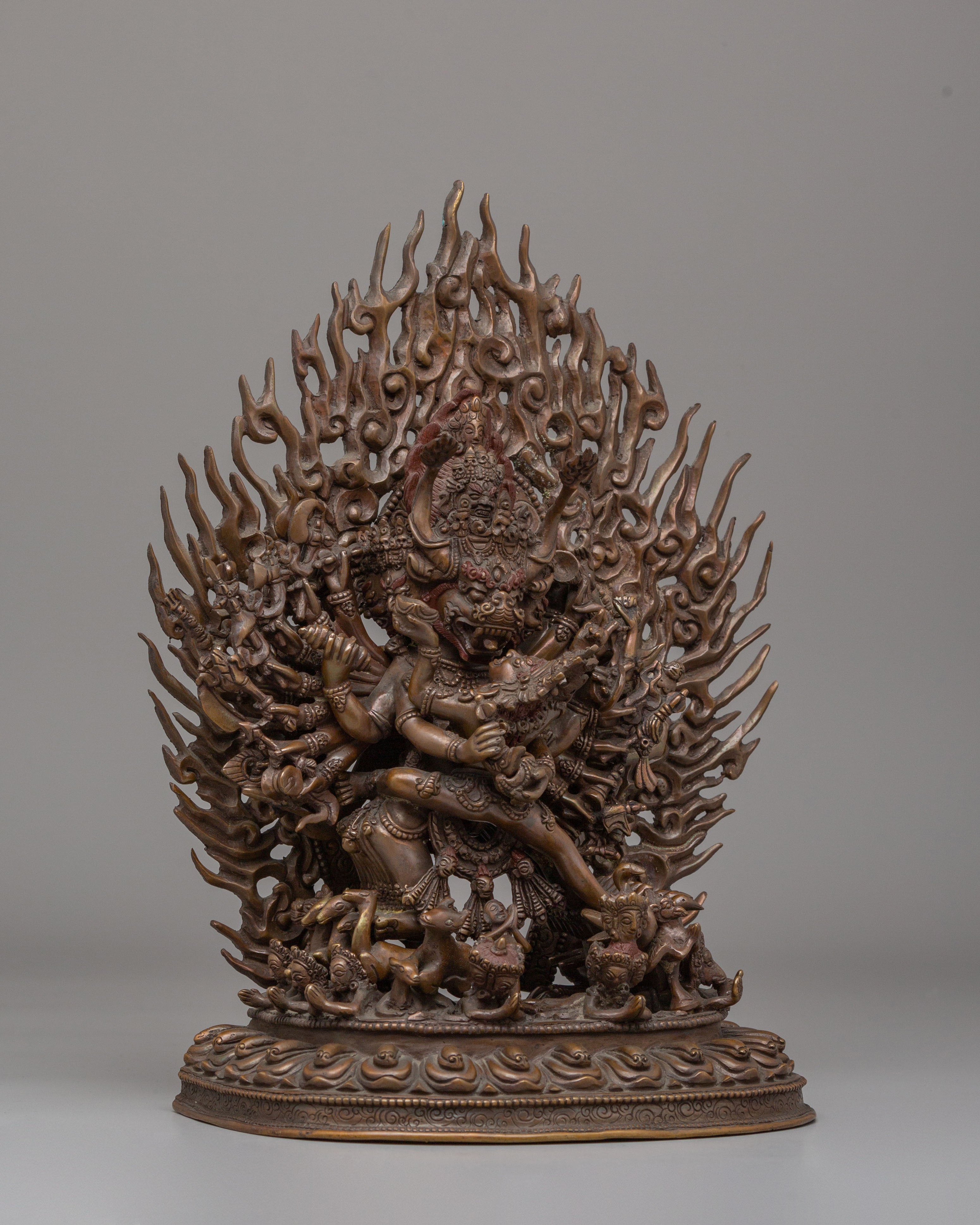 Spiritual Yamantaka Protective Deity Statue | Wrathful Deity Sculpture