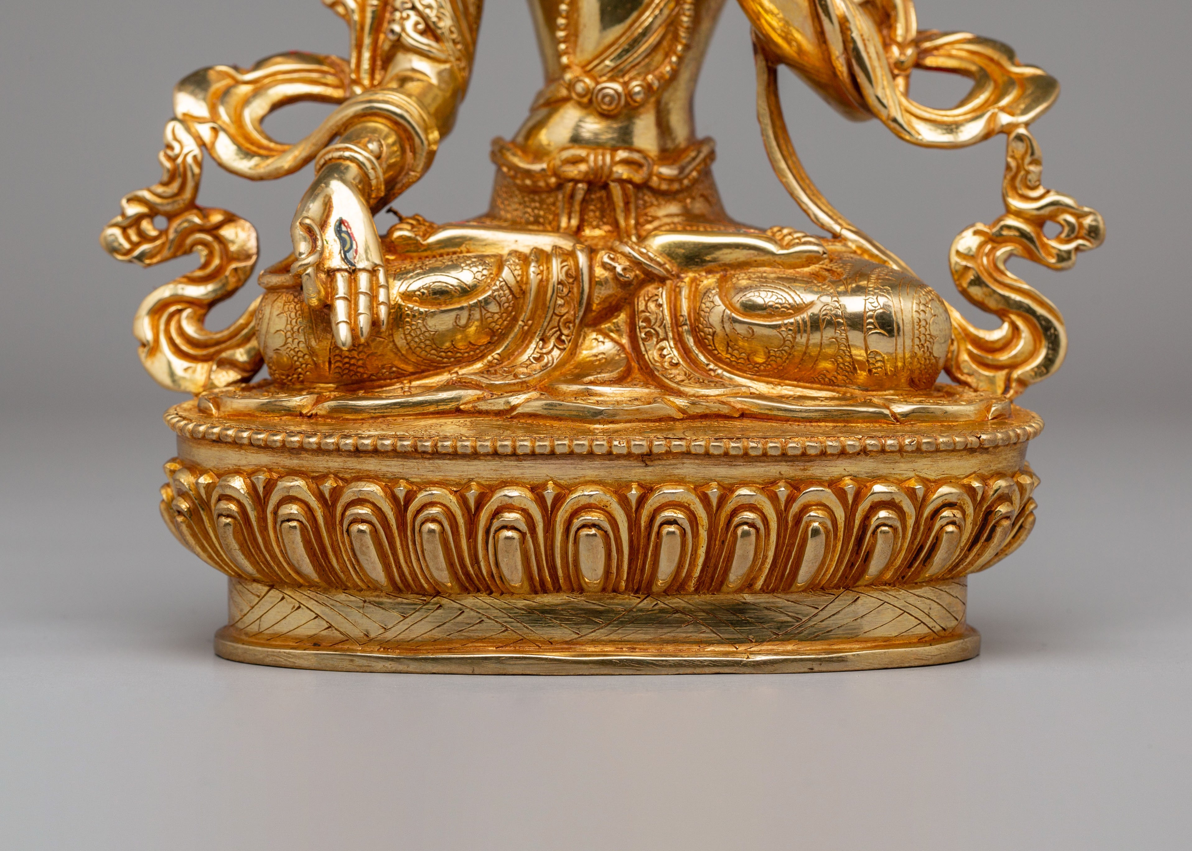 Traditional White Tara Statue | Handmade Tibetan Artwork