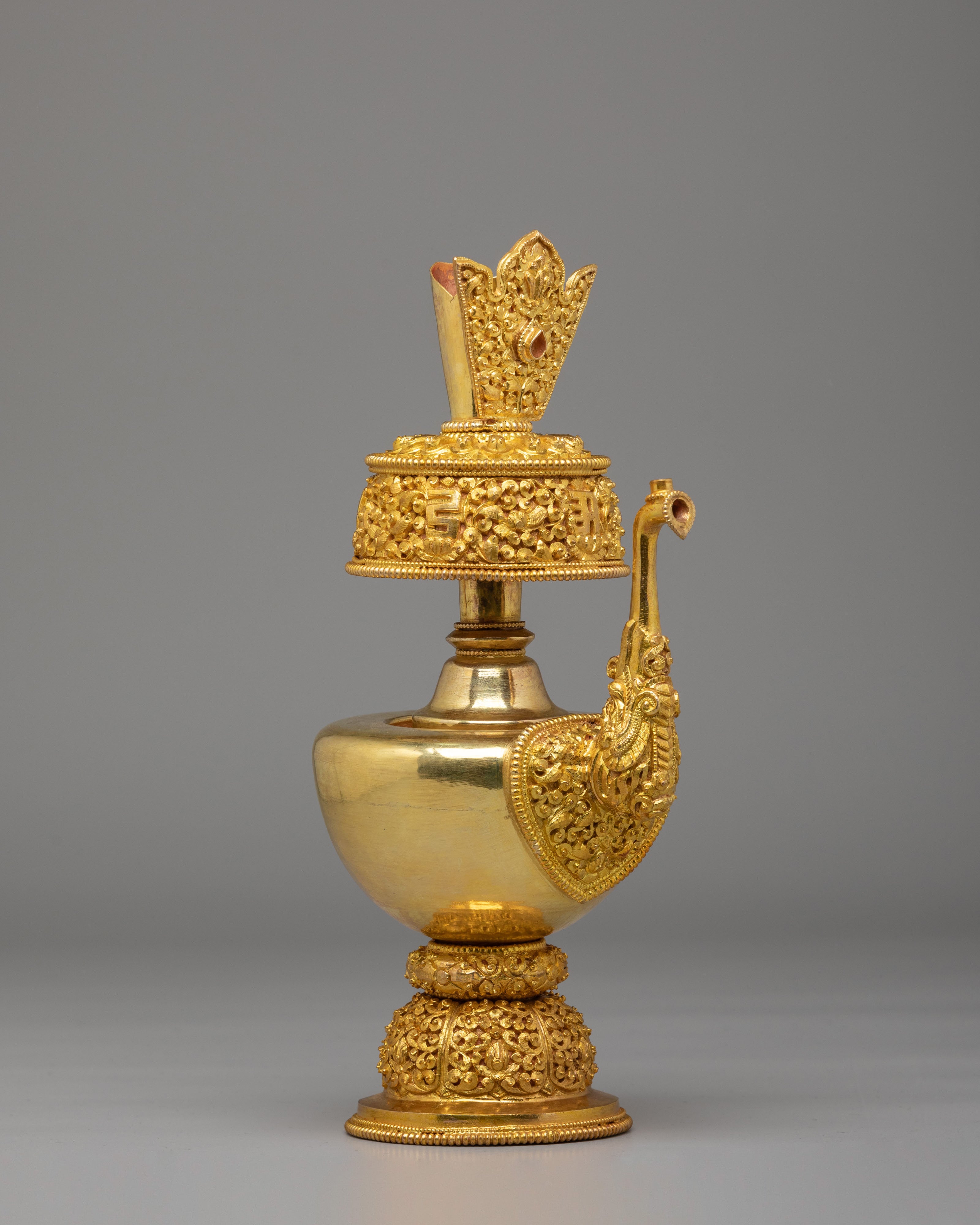 Bhumba Ritual Vessel Set | Gold Plated Copper Bhumba Set