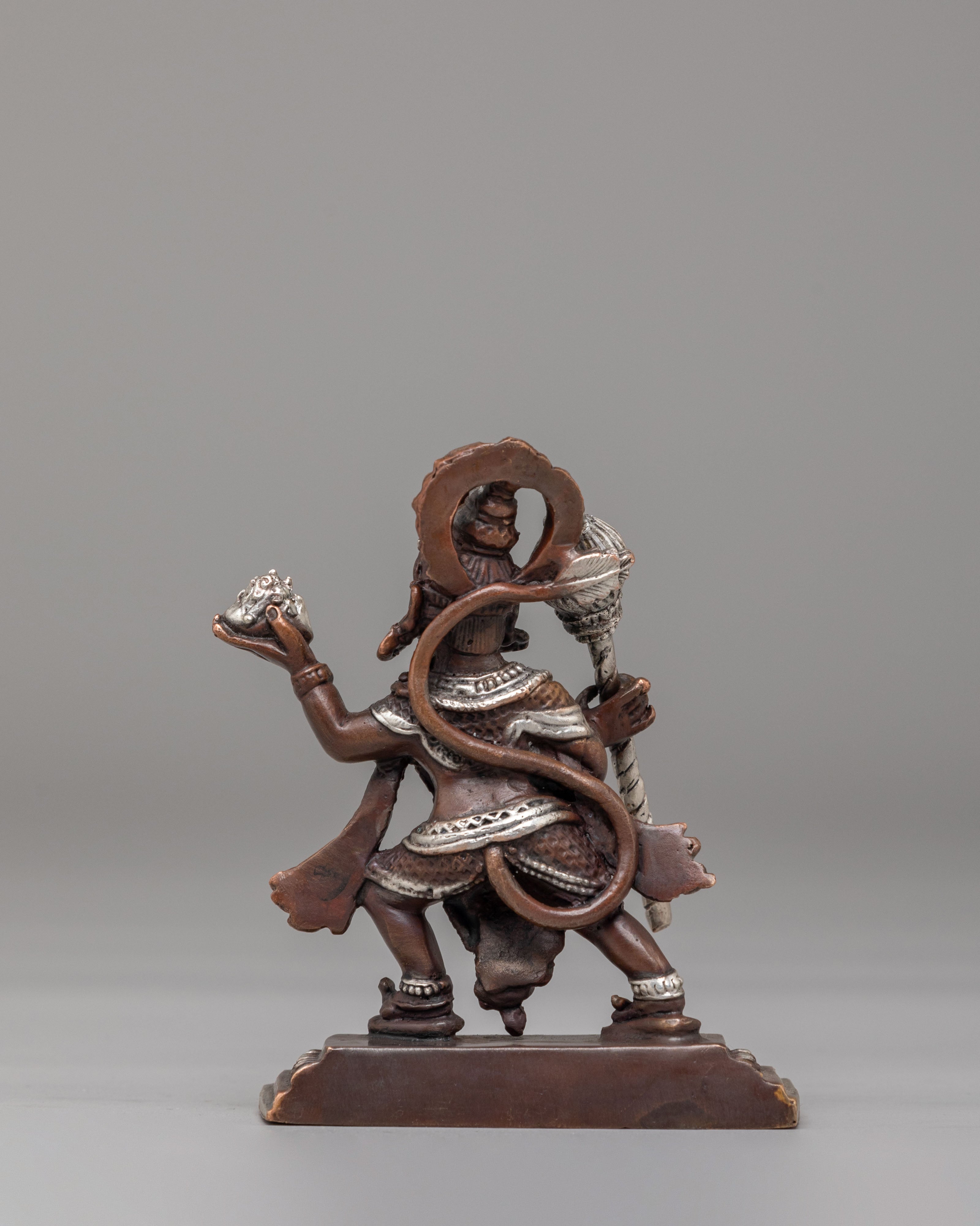 Handcrafted Hanuman Statue | Copper Body with Silver Plating