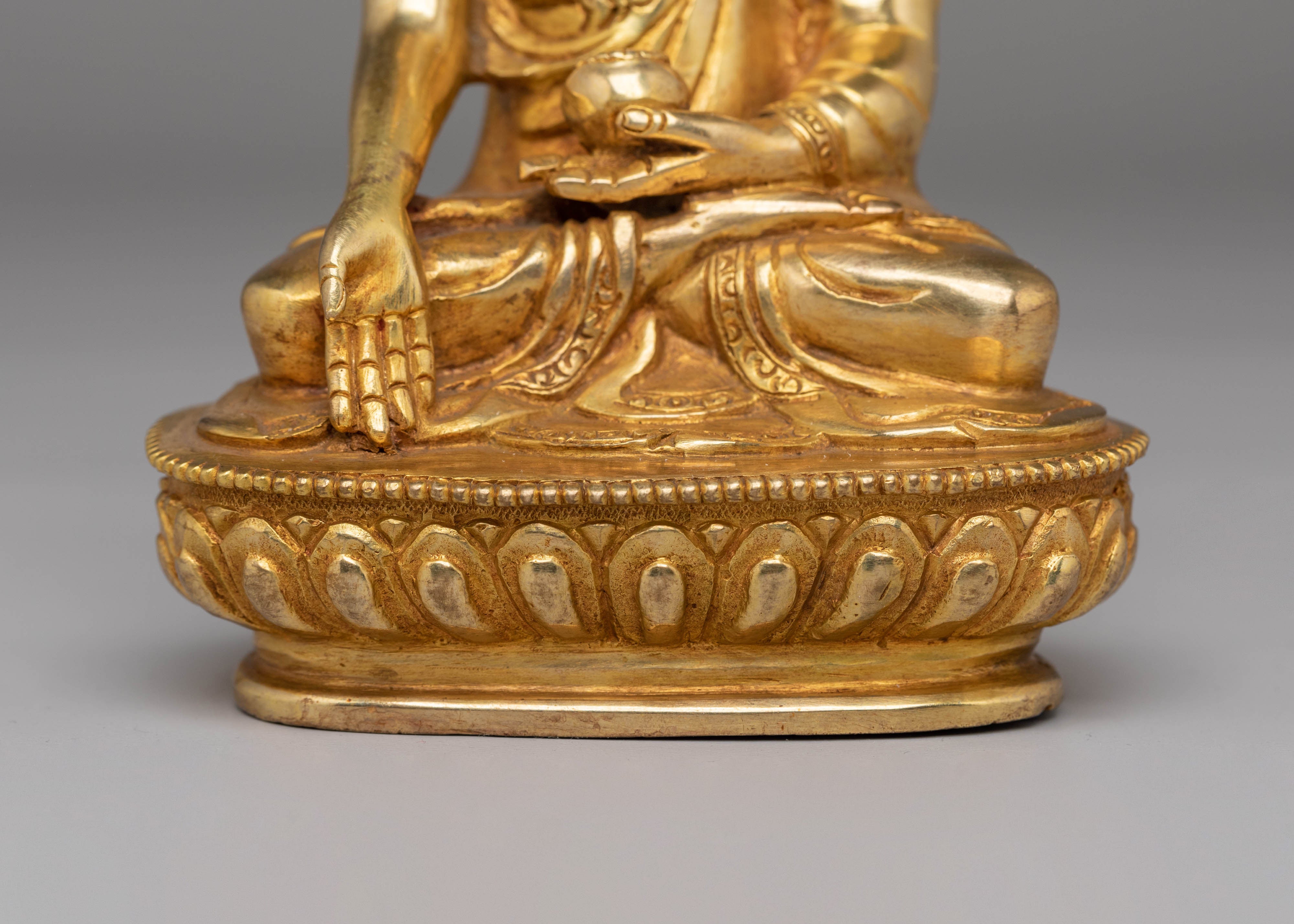 Handcrafted Ratnasambhava Copper Sculpture | Tibetan Copper Statue