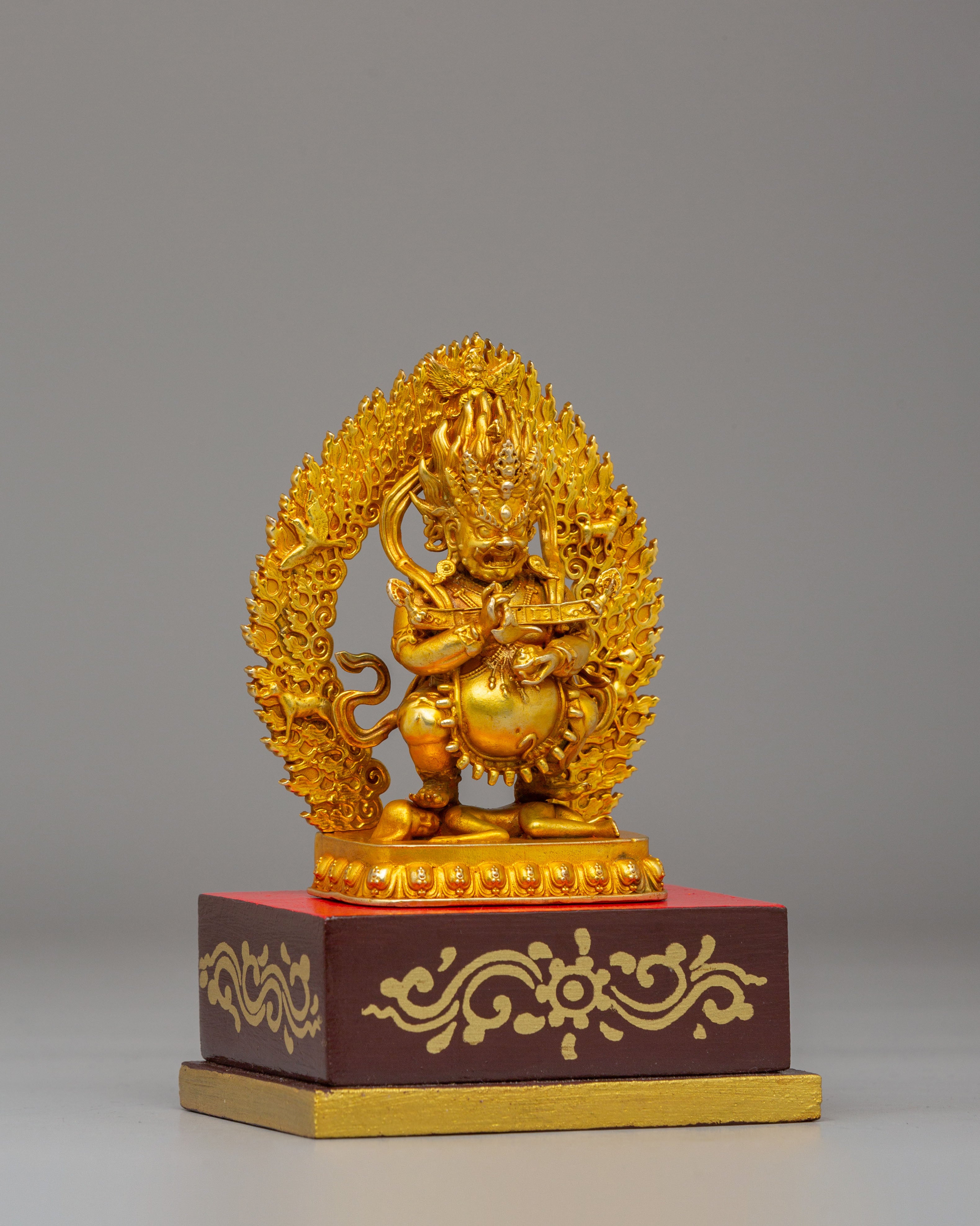 Traditional Shakya Mahakala Statue | Tibetan Buddhist Protector Sculpture