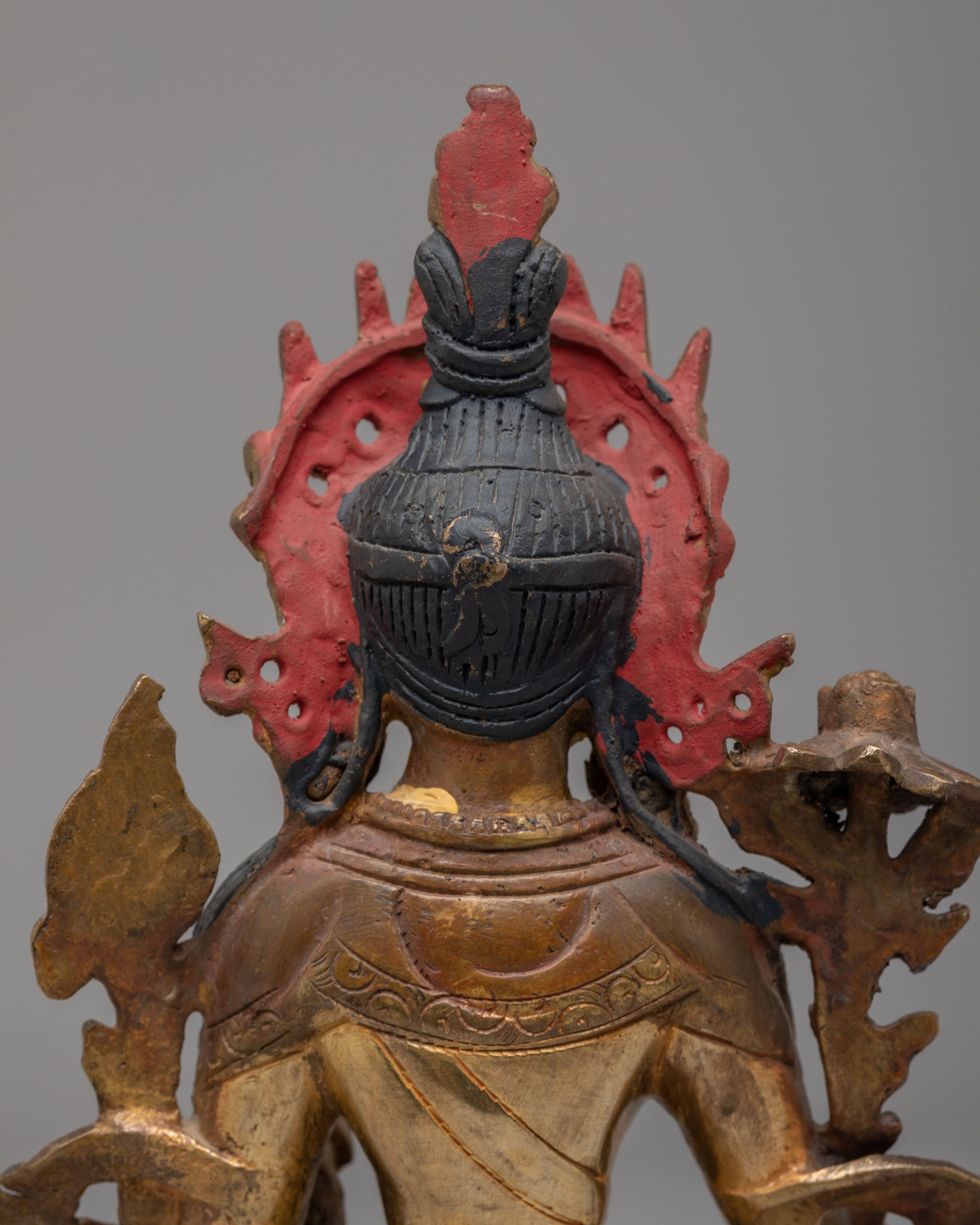 Traditional Spiritual White Tara Sculpture | Tibetan Buddhist Deity Figurine