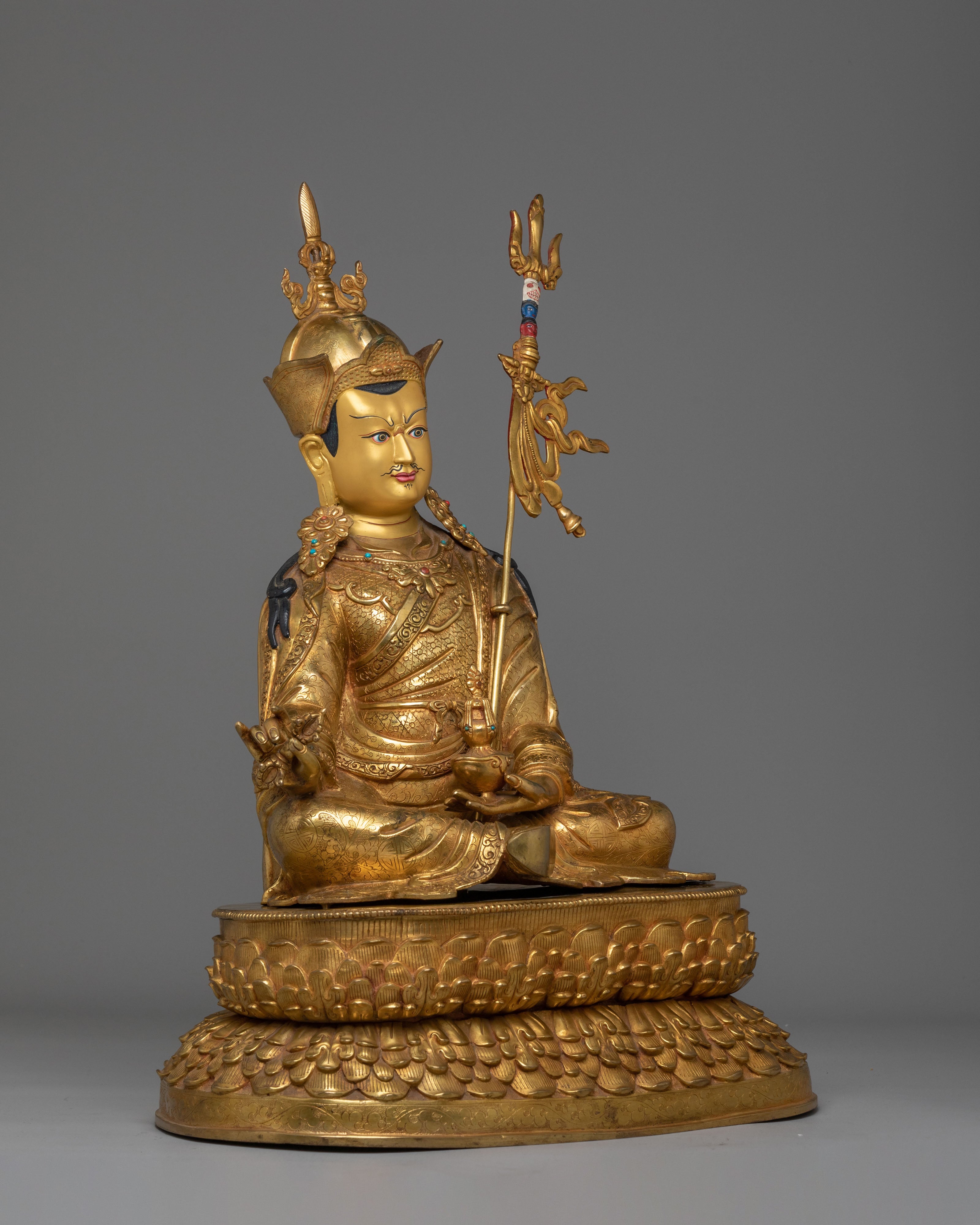 Lotus Born Guru Rinpoche Statue | Buddhist Padmasambhava Sculpture