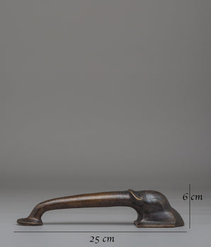 Elephant-Door-Handle | Handcrafted Bronze Elephant Head Door Handle