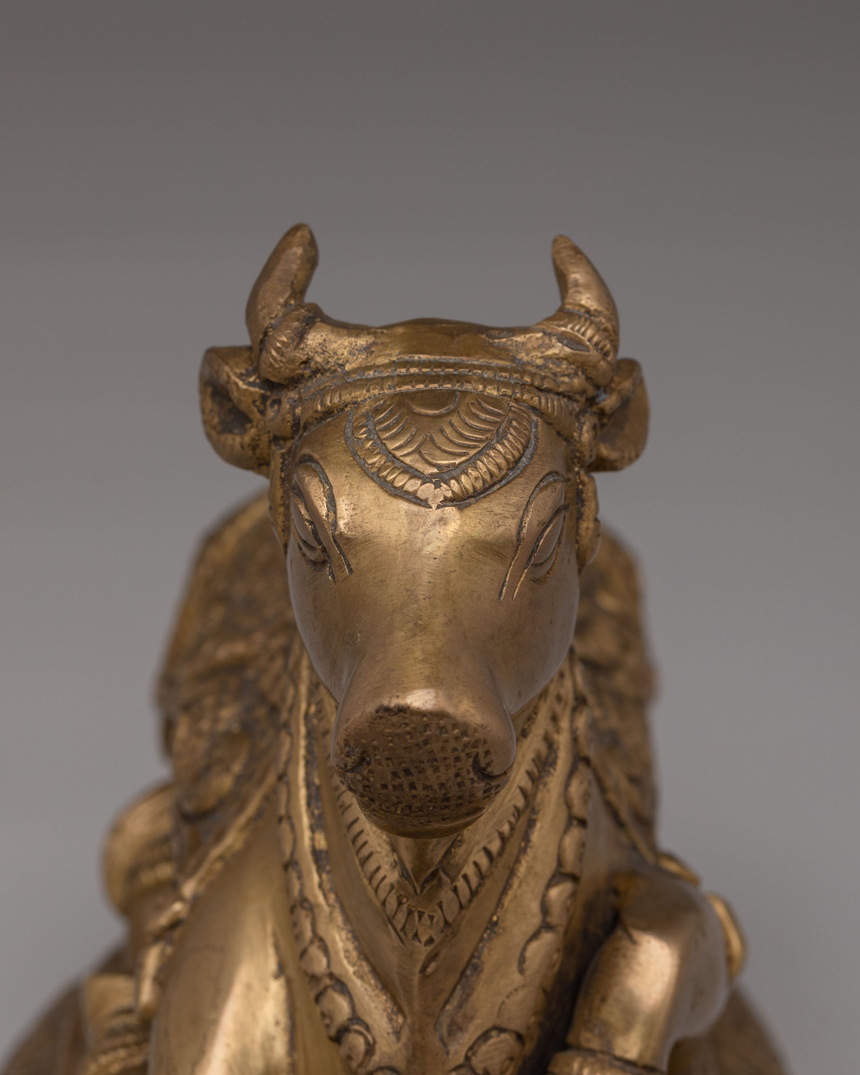 Sacred Nandi Statue | Brass Idol of Lord Shiva's Sacred Bull