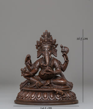 Sacred Statue of Hindu Deity Ganesha | Elephant God Spiritual Art