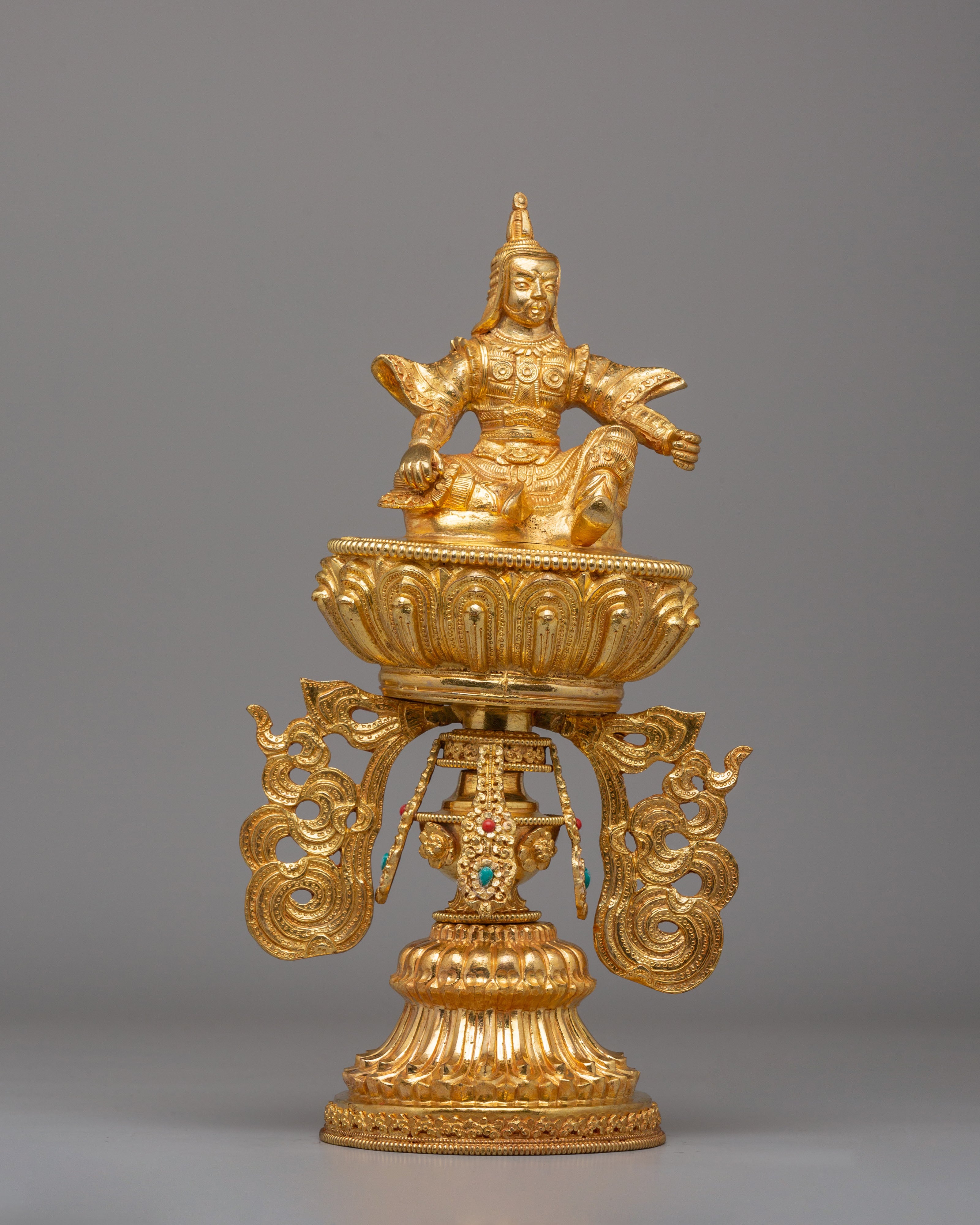 Handcrafted Chakravartin Possessions Sculpture | Sacred Buddhist Artwork for Meditation
