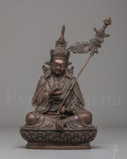 Handcrafted Copper Guru Norla Statue