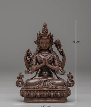 Chenrezig Statue for Meditation | Tibetan Bodhisattva of Compassion