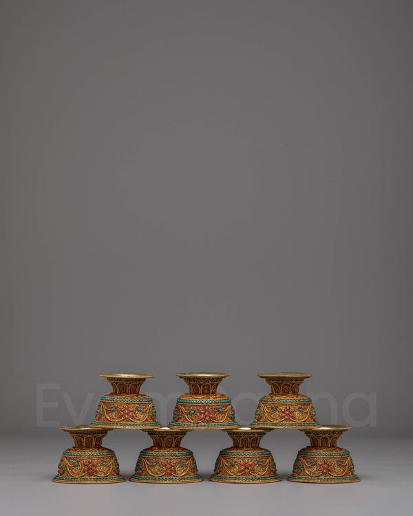 Traditional Tibetan Buddhist Offering Bowl | Offering Bowl for Ceremonies