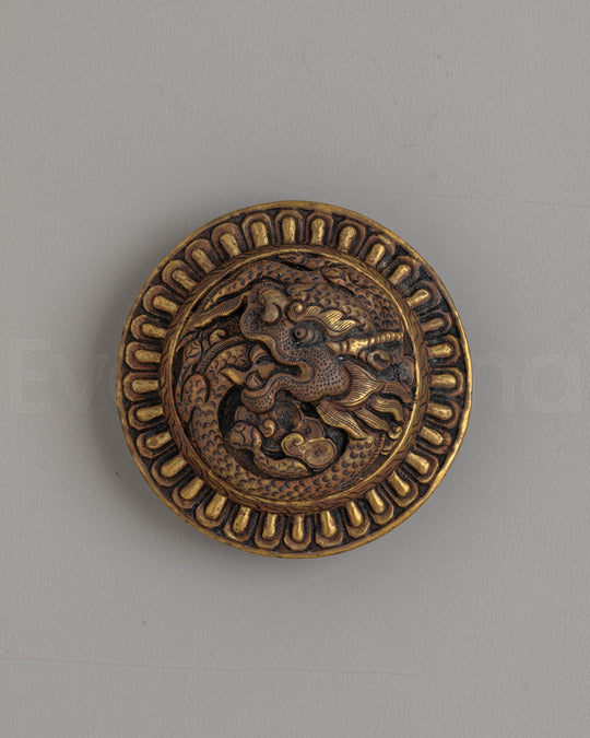 Dragon Engraved Belt Buckle | Handcrafted Copper Accessory