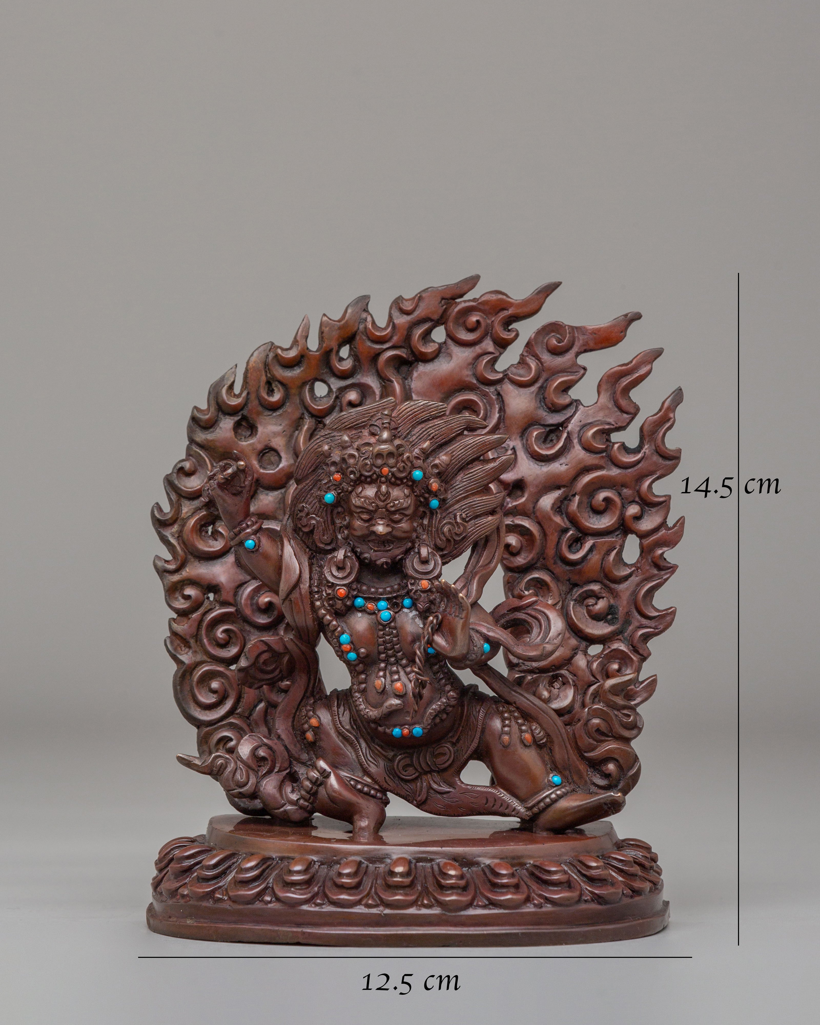 Tibetan Vajrapani Deity Statue | Handcrafted Artwork for Spiritual Protection