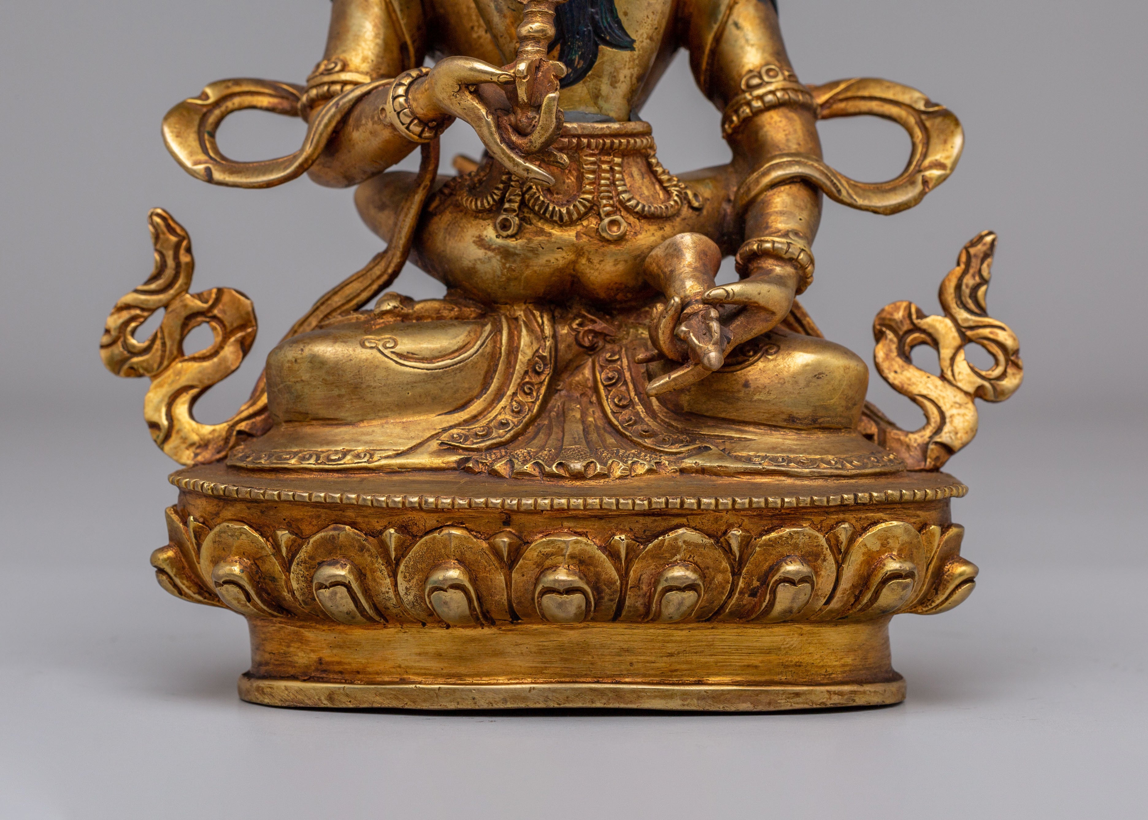 Tibetan Dorje Sempa with Consort Statue | Gold Plated Buddhist Sculpture