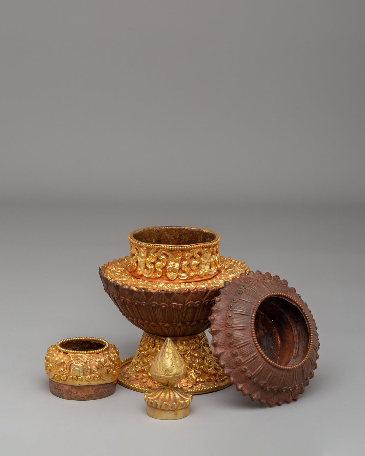 Handmade Ritual Altar Rice Pot | Sacred Buddhist Ceremonial Pot