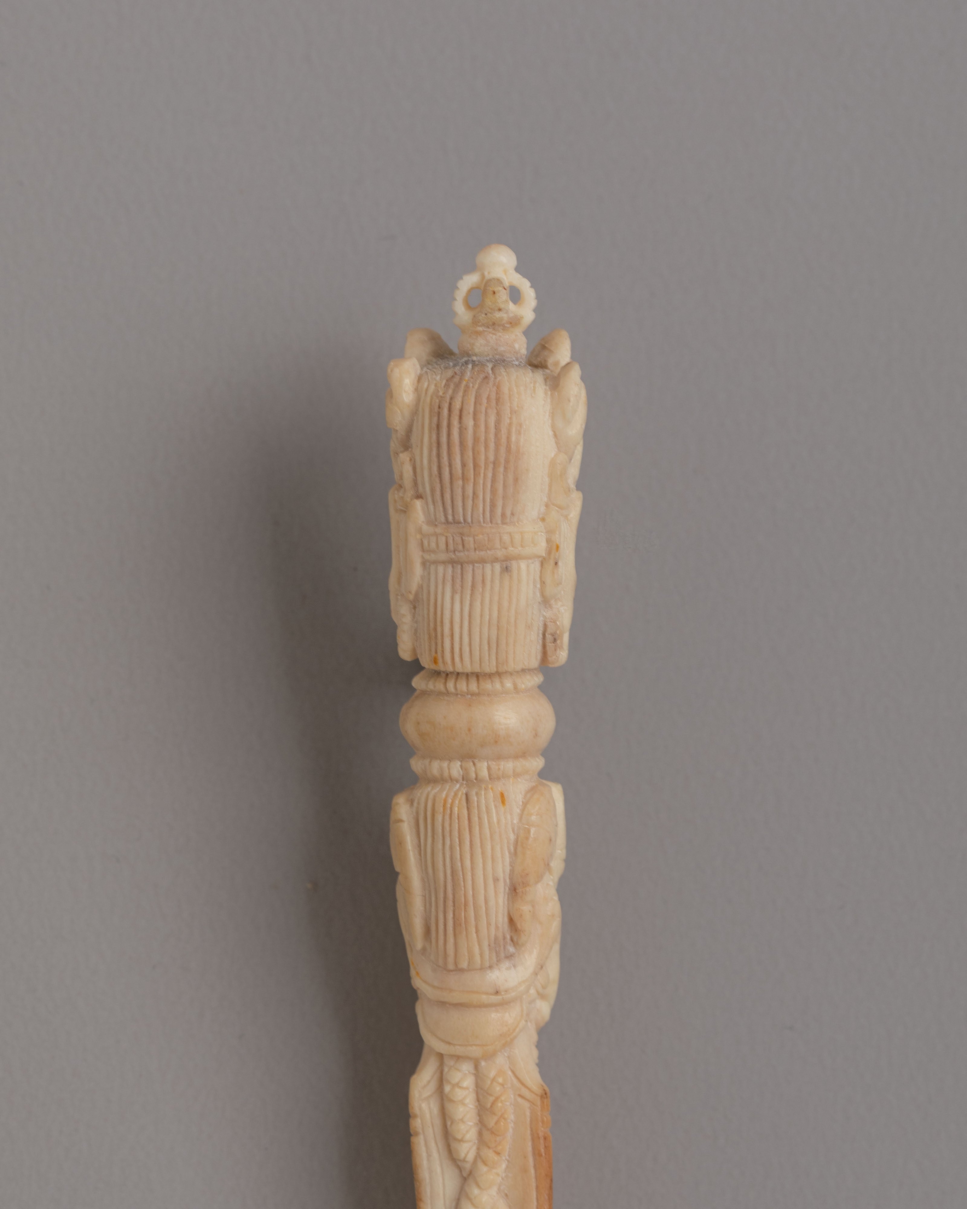 Himalayan Bone Ritual Dagger | Sacred Hand Carved Phurba